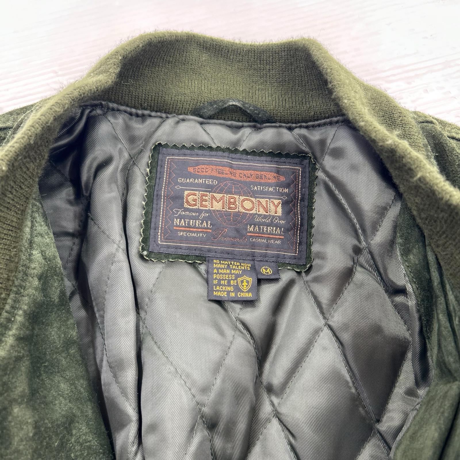 レザージャケット GENBONY Pig Skin GRN M M グリーン