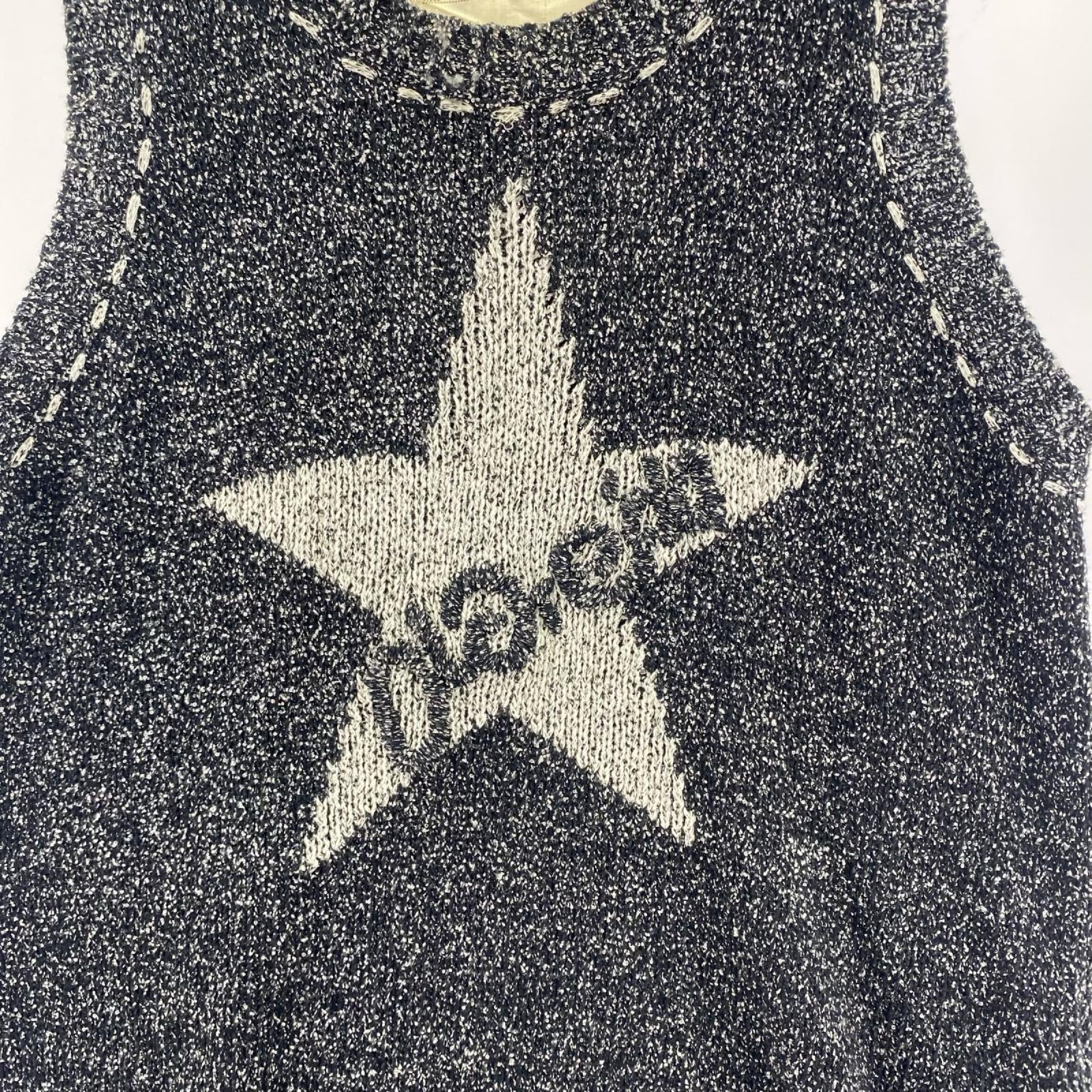 長袖シャツ PLATEAU STUDIO Logo Knit Vest (1) 1 ブラック