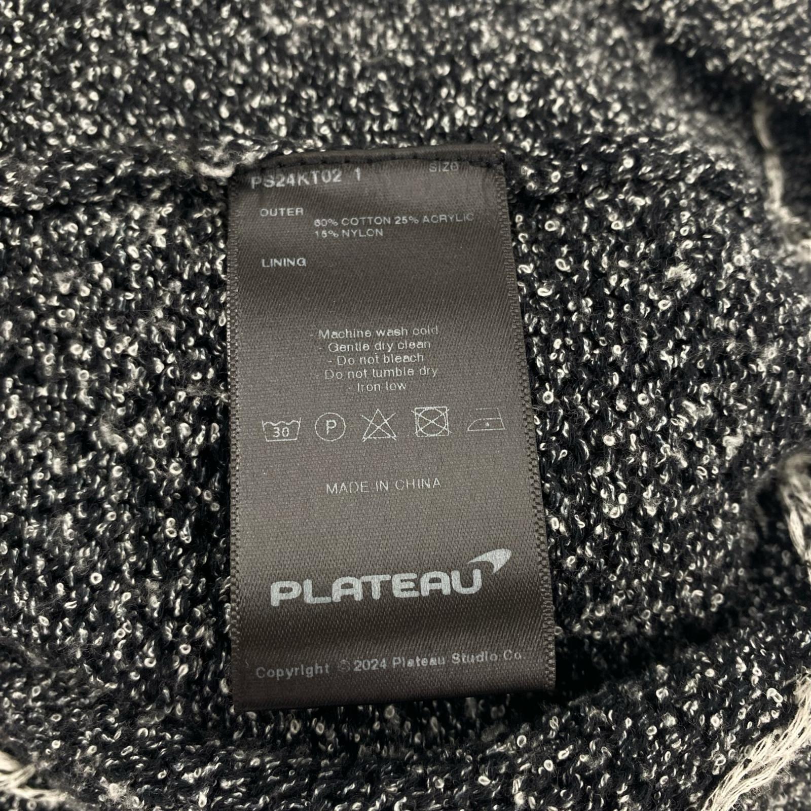 長袖シャツ PLATEAU STUDIO Logo Knit Vest (1) 1 ブラック