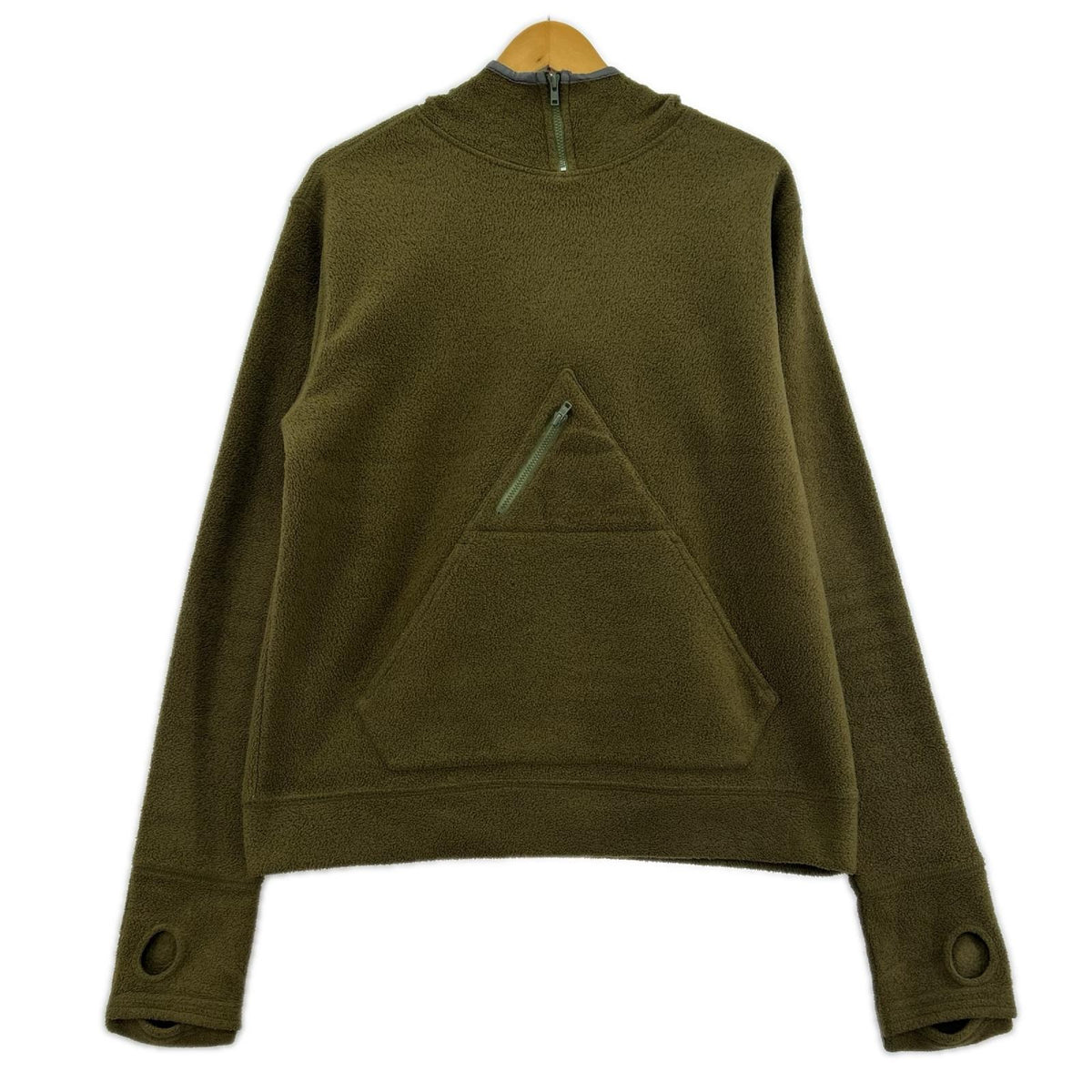 ジャケット FICCE 三角デザイン フリースプルオーバー(M) オリーブ M