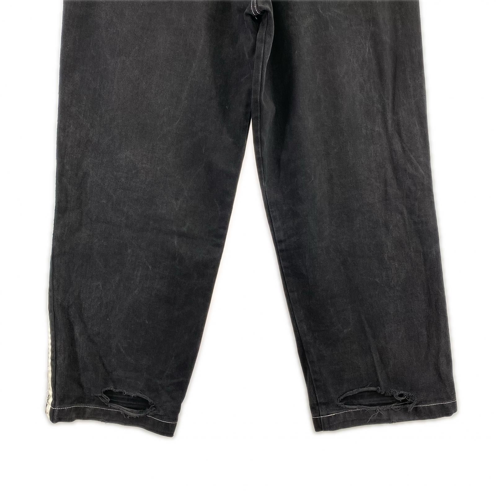 デニムパンツ KikWear USA製 ワイドバギー サイドライン 黒 () 36 ブラック