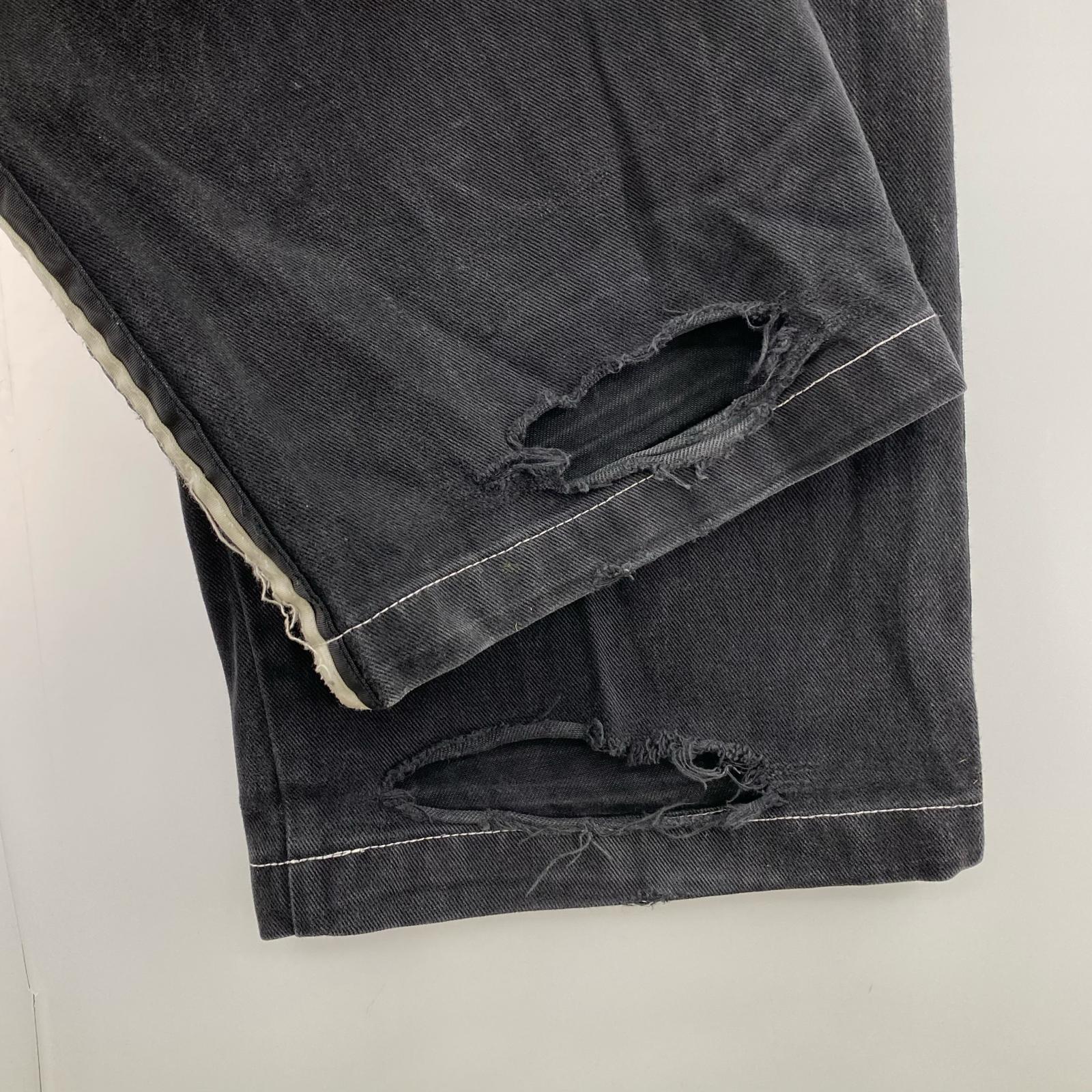 デニムパンツ KikWear USA製 ワイドバギー サイドライン 黒 () 36 ブラック