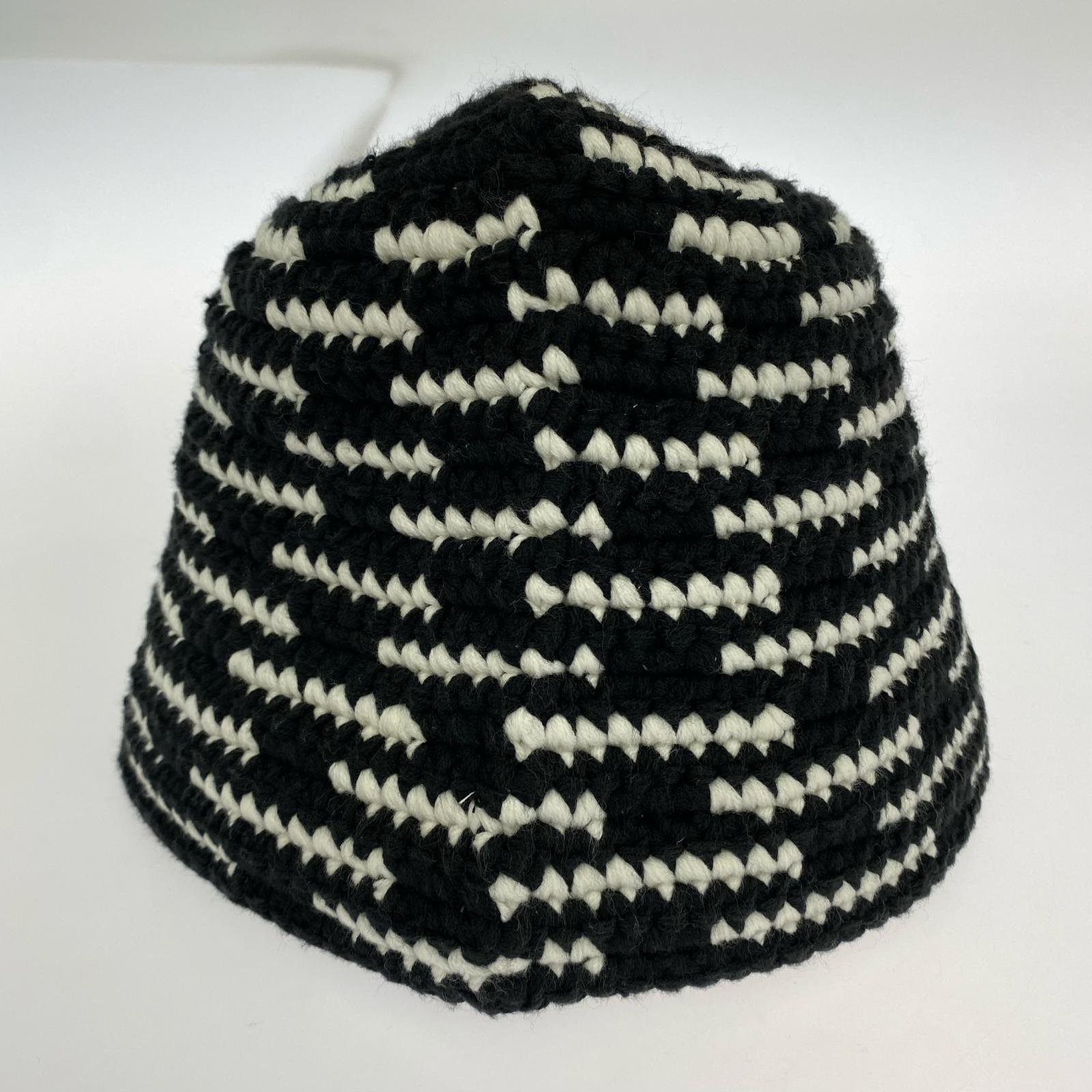 キャップ KNIT BUCKET HAT ブラック