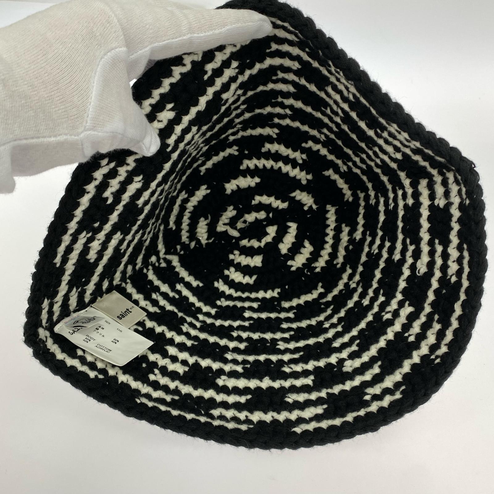 キャップ KNIT BUCKET HAT ブラック