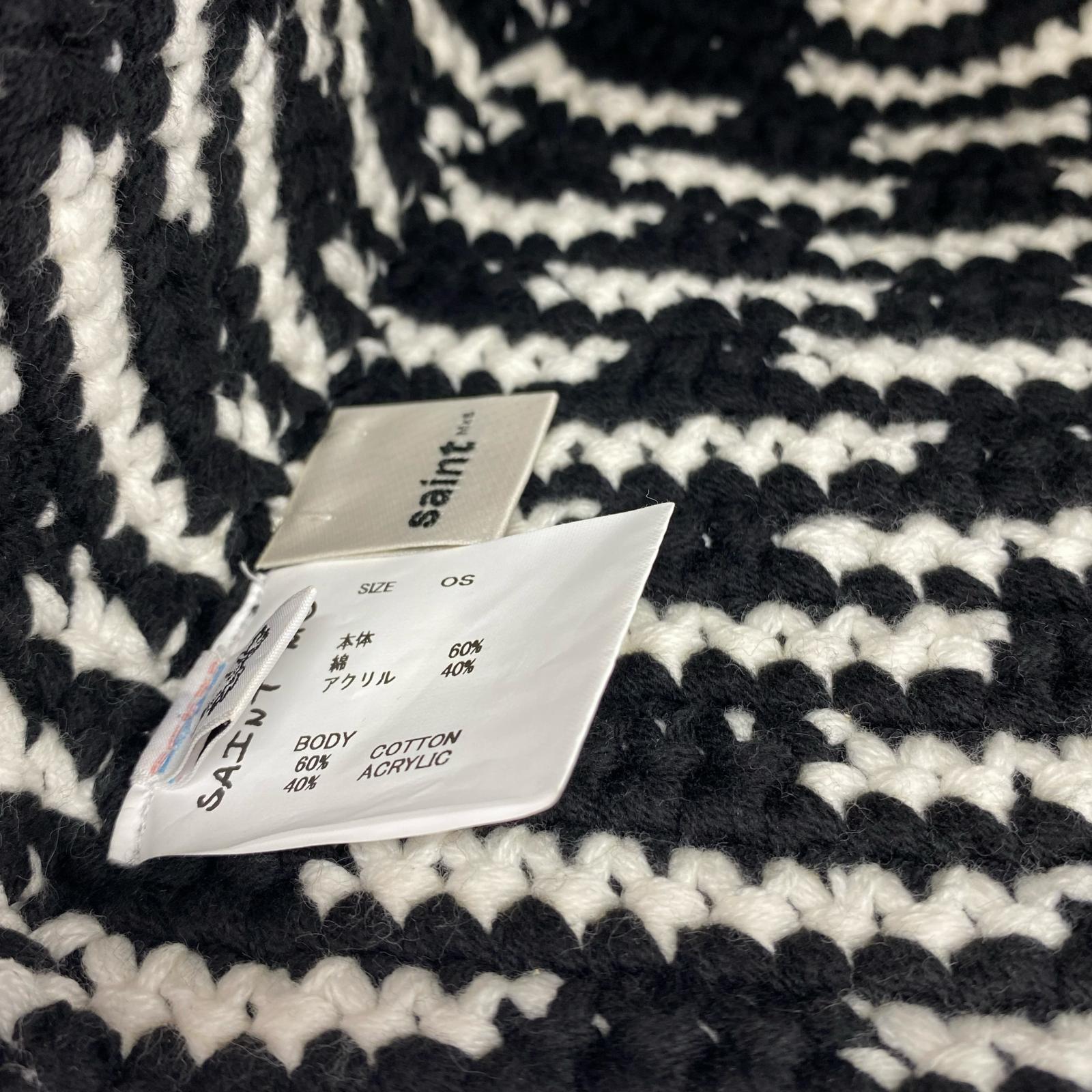 キャップ KNIT BUCKET HAT ブラック