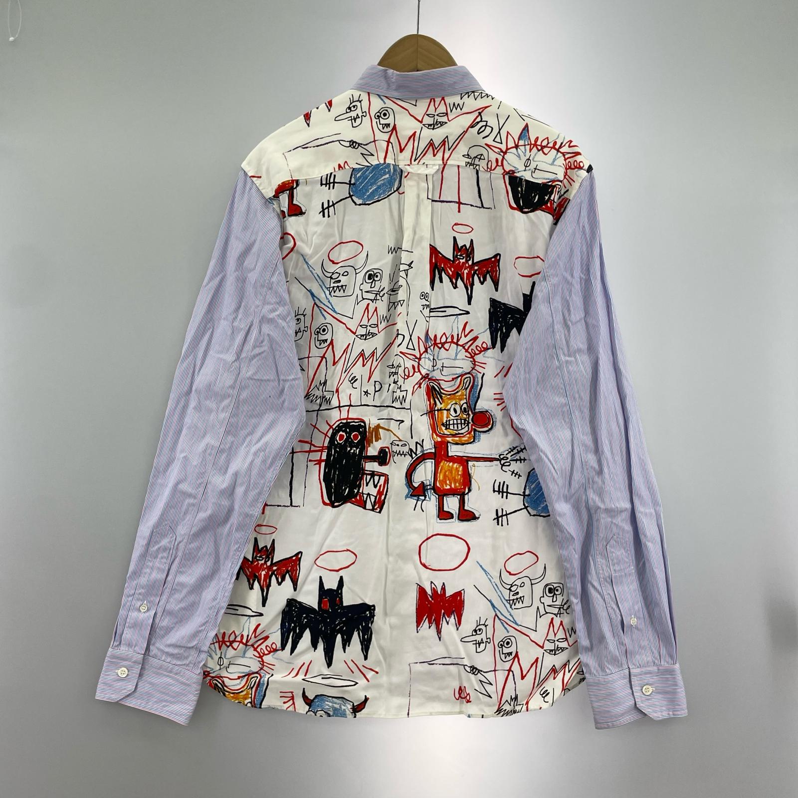 長袖シャツ × ean-Michel Basquiat ドッキングシャツ L