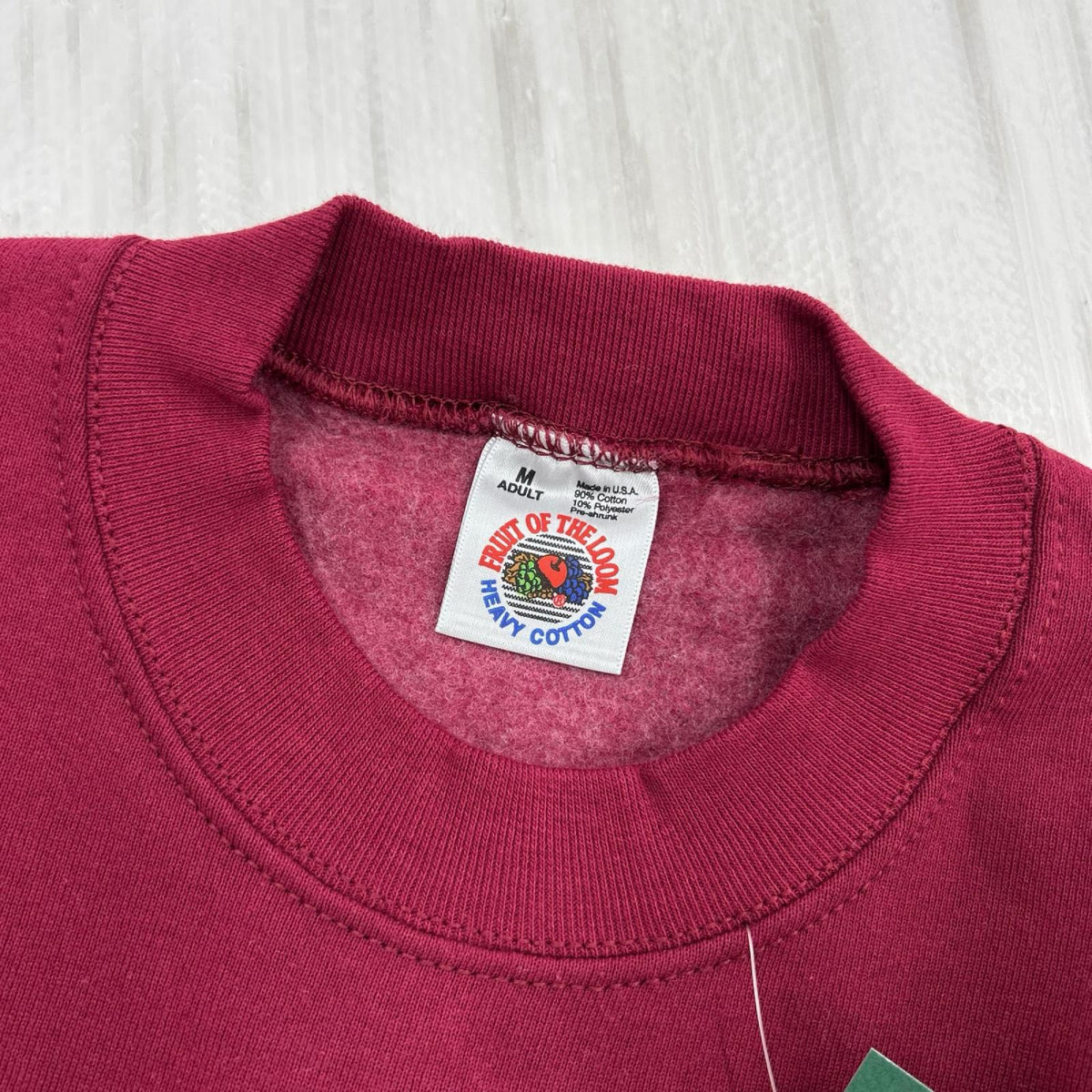 スウェット 90s USA製 FRUIT OF THE LOOM ﾊﾞｰｶﾞﾝﾃﾞｨｰ M