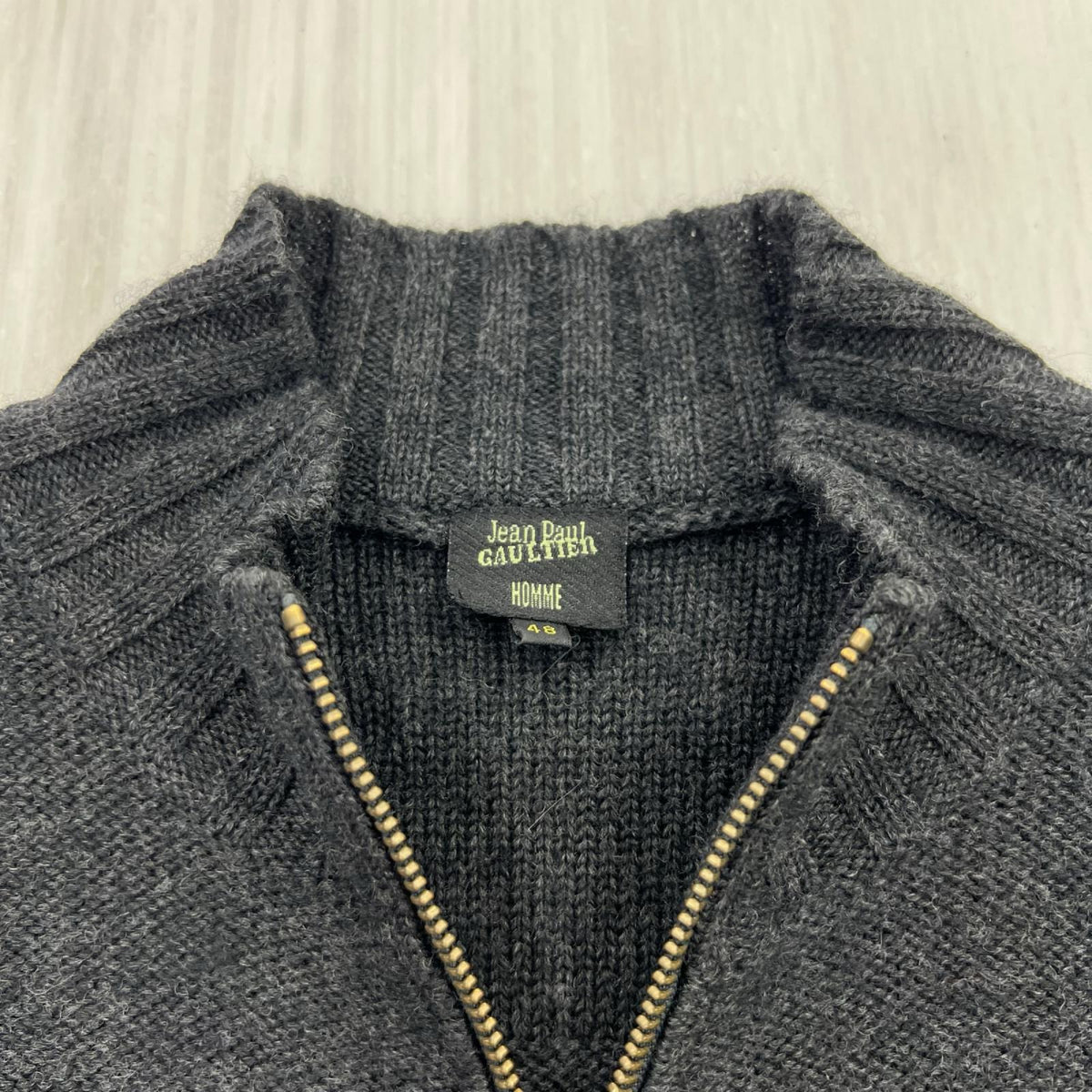 ニット JEAN PAUL GAULTIER HOMME ﾄﾞﾗｲﾊﾞｰｽﾞﾆｯﾄ 48 ブラック