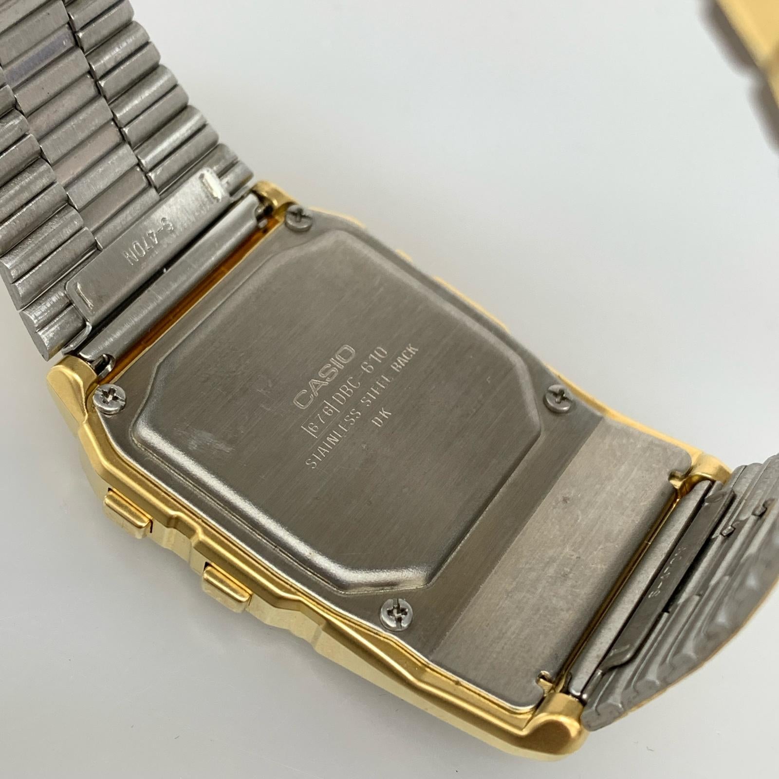 腕時計 CASIO データバンク 腕時計 DBC-610 ゴールド