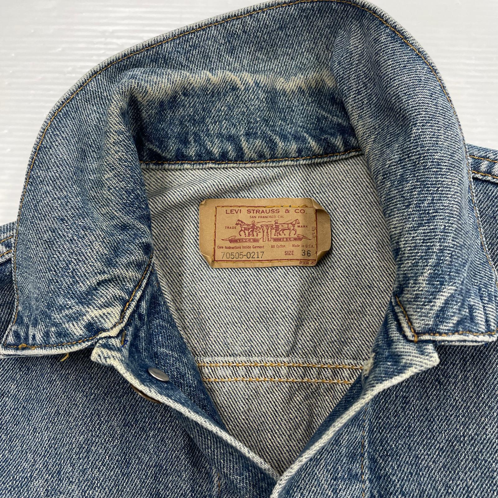 デニムジャケット 70505-0217 刻印715 USA製 4th 36 36