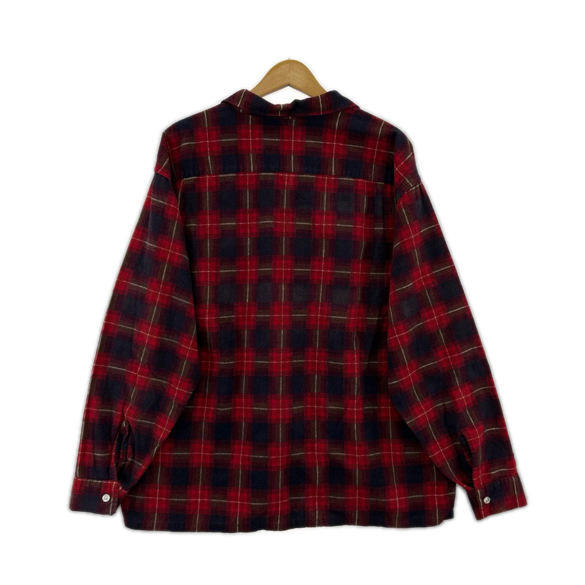 長袖シャツ DAN RIVER ｵｰﾌﾟﾝｶﾗｰ ﾌﾟﾘﾝﾄﾈﾙｼｬﾂ XL 赤