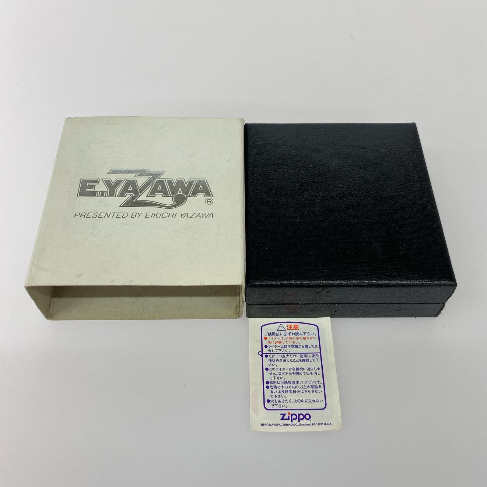 ライター EIKICHI YAZAWA ブラックレザー巻き ブラック