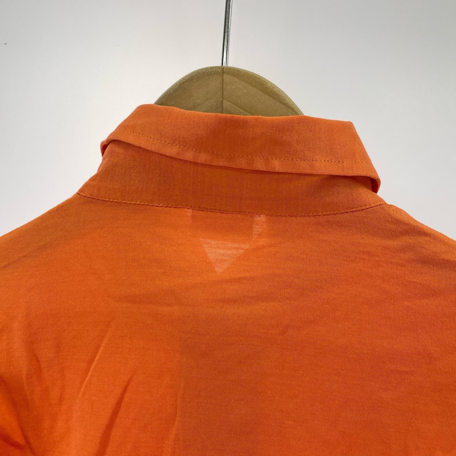 ポロシャツ Brioni L/S ORG S イタリア製 S オレンジ