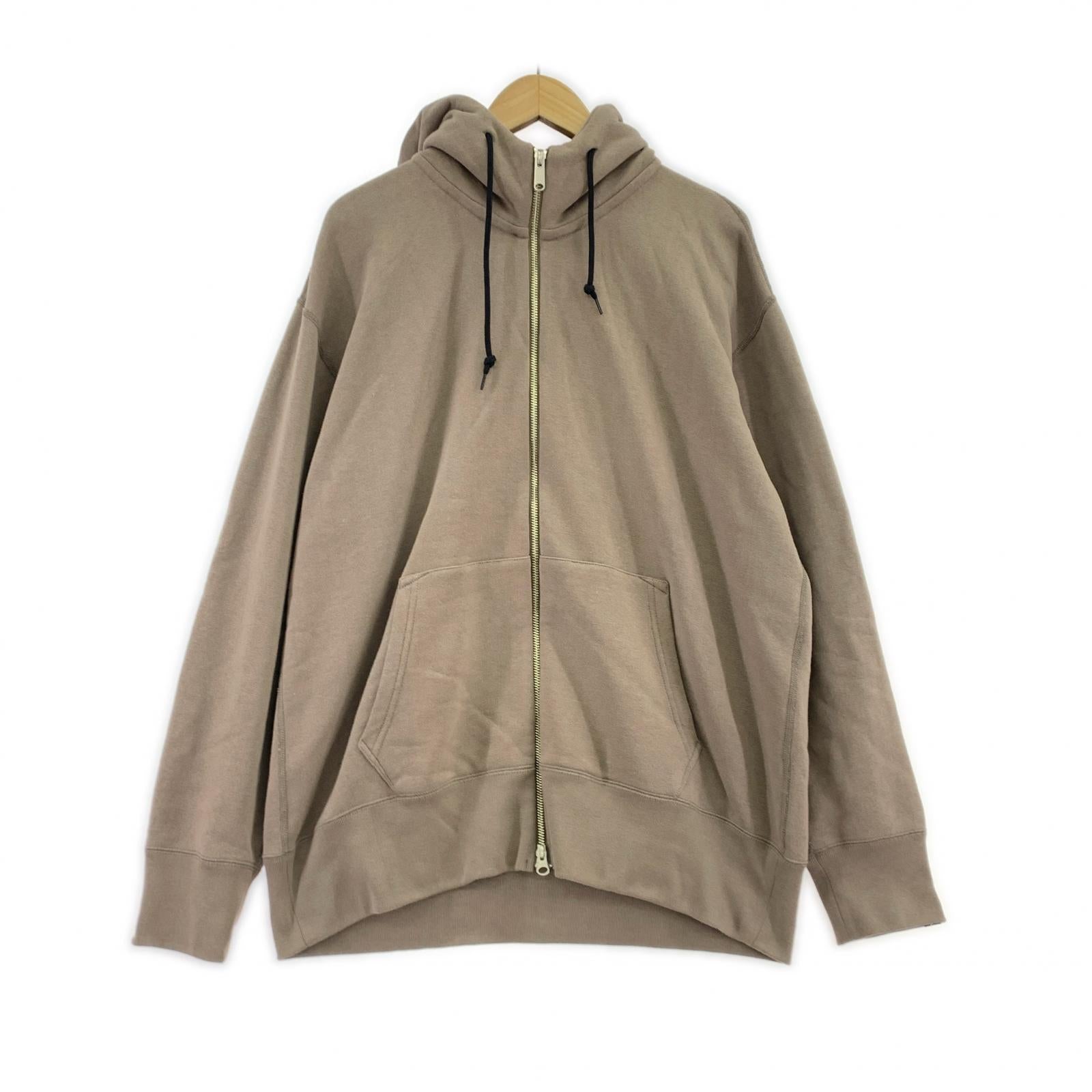 パーカー MHL. LIGHT LOOPBACK COTTON TOP 茶 (XL) ブラウン