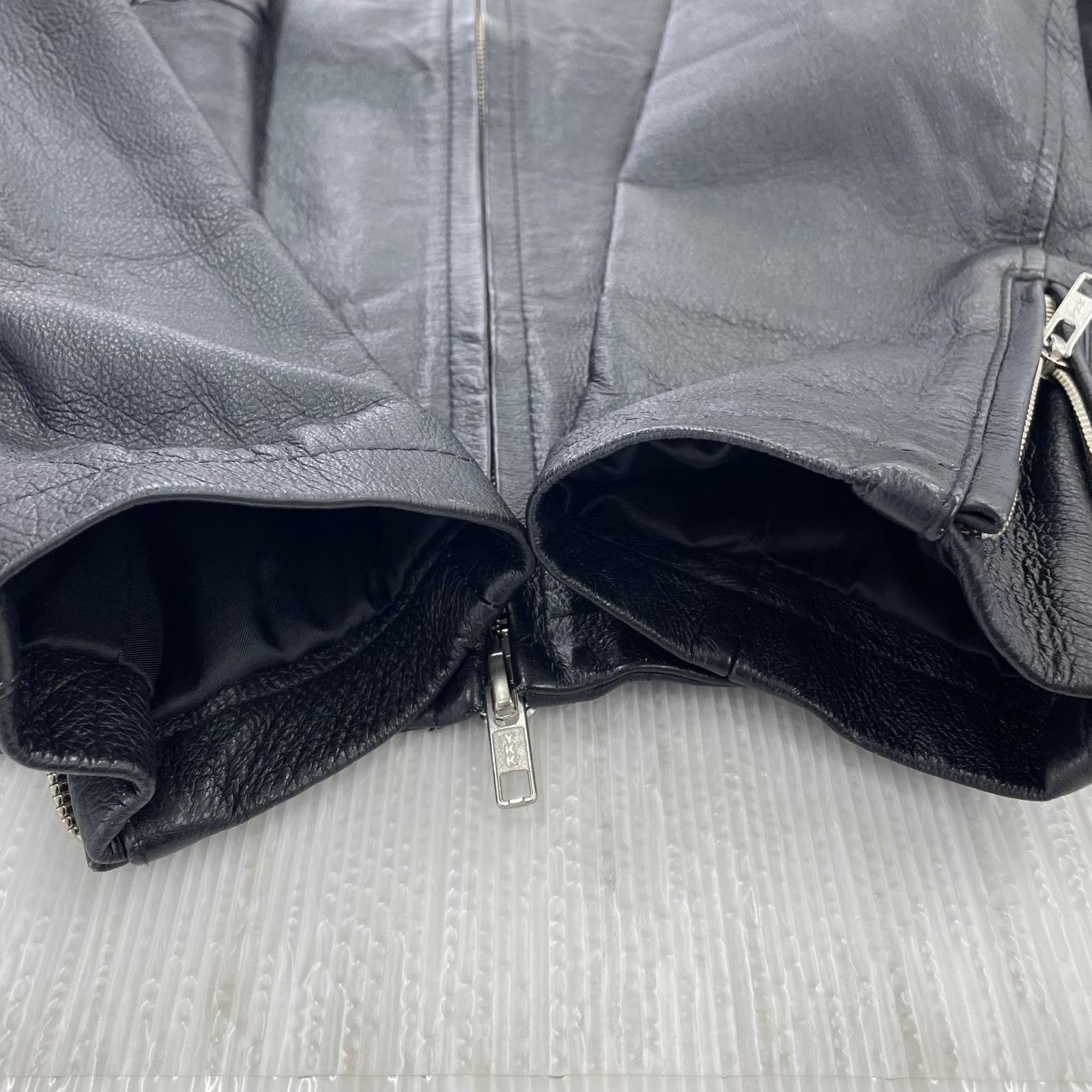 ライダースジャケット ITEMS 豚革 40 40 ブラック