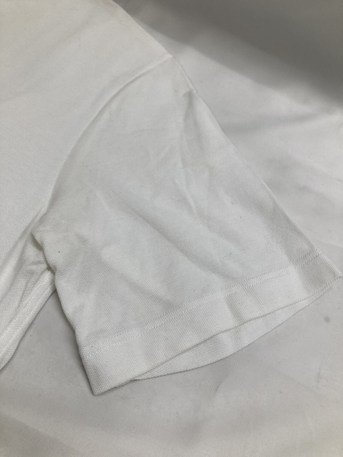 鹿の子 H刺繍 ポケット (L) 白