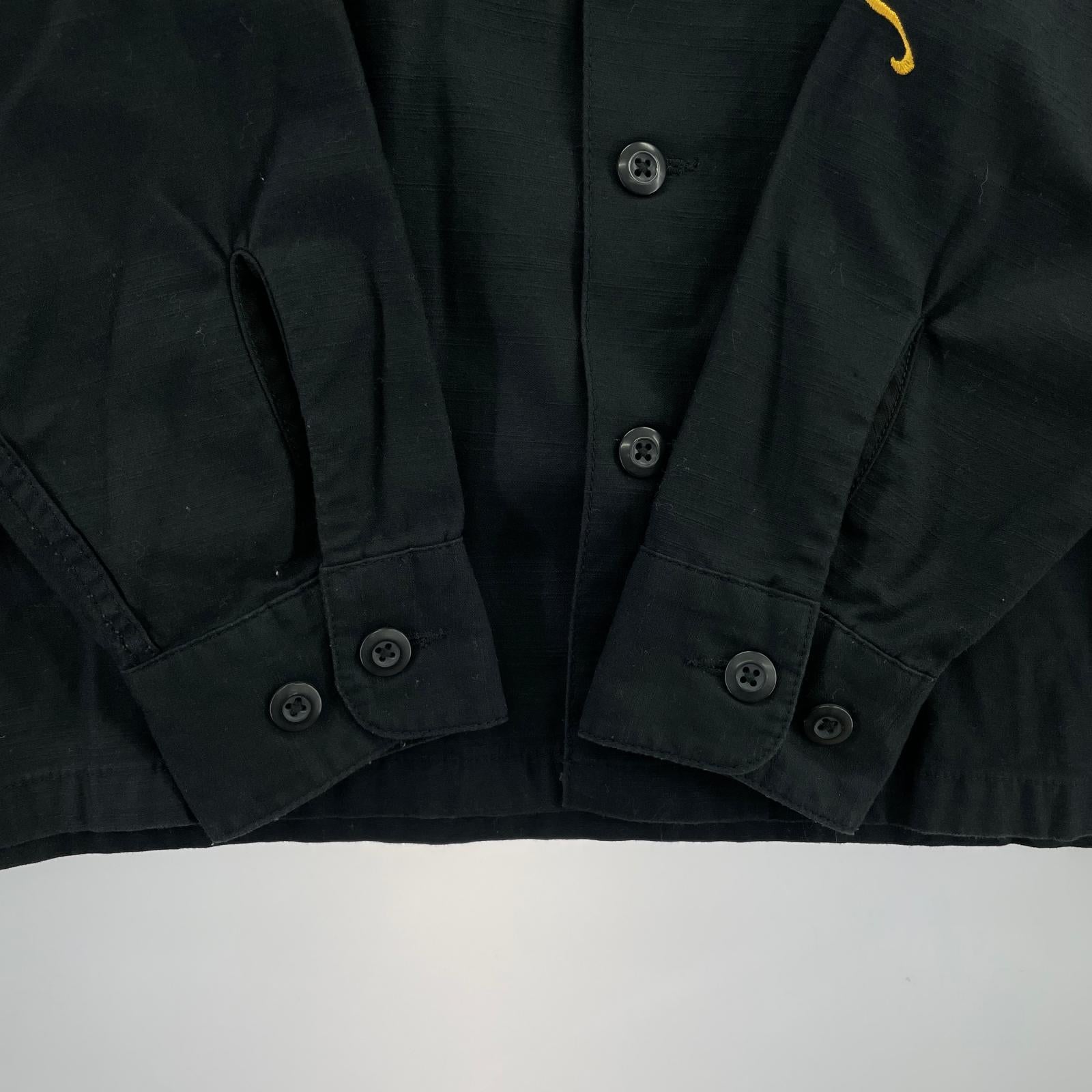 長袖シャツ ALPHA INDUSTRIES 刺繍 (M) M ブラック