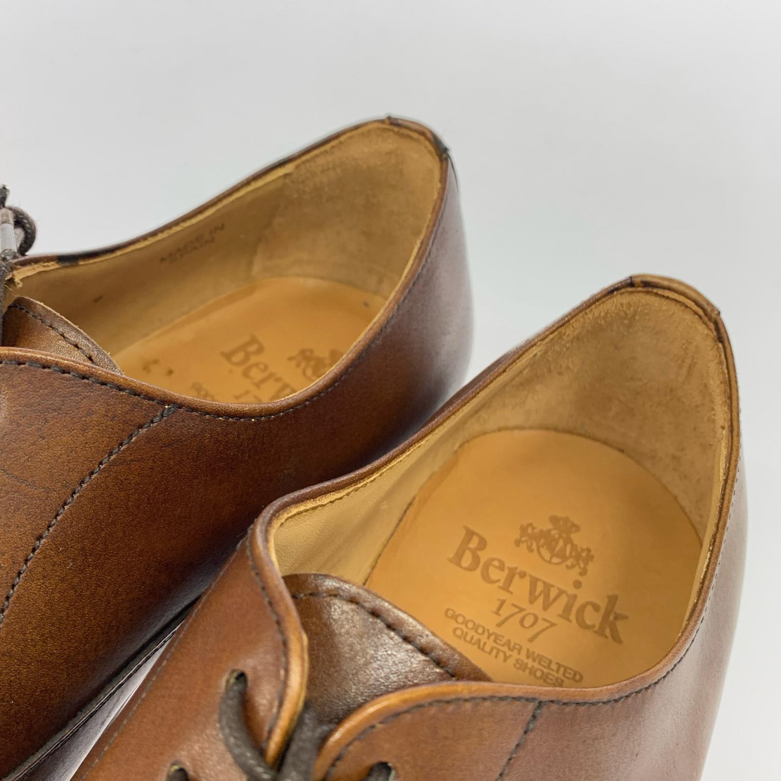シューズ Berwick Leather Shoes BRW 26.5cm ブラウン