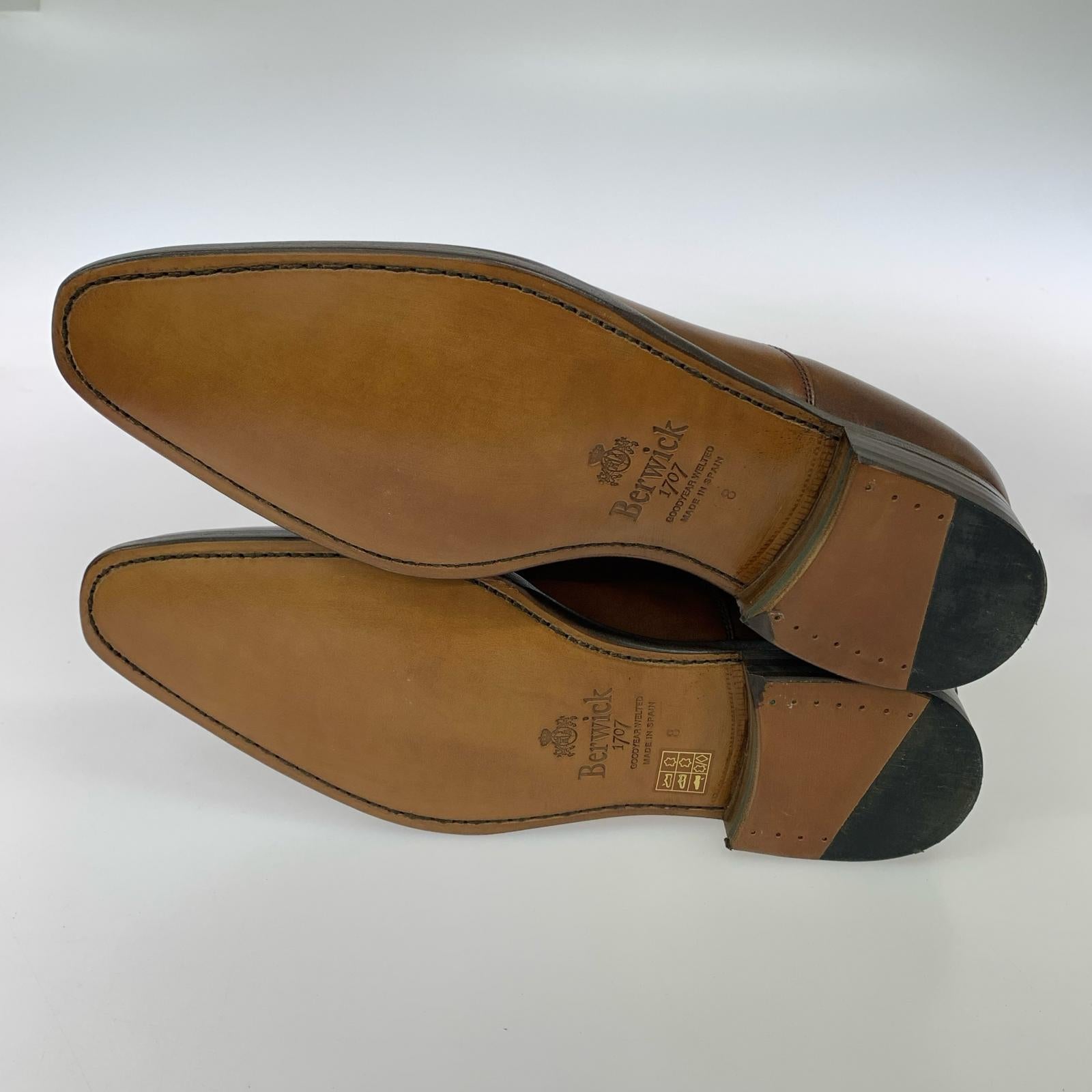 シューズ Berwick Leather Shoes BRW 26.5cm ブラウン