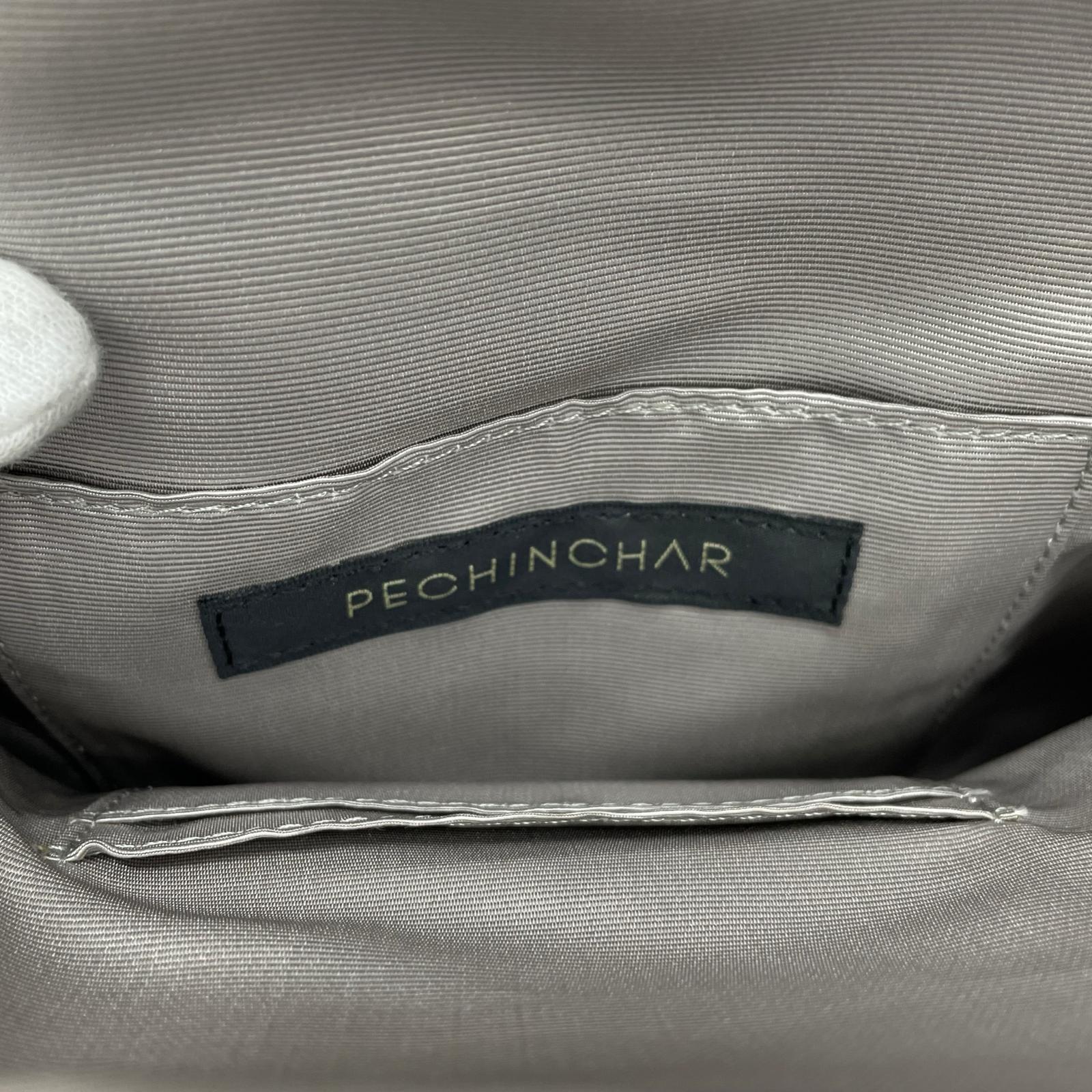 ショルダーバッグ PECHINCHAR バンブーハンドル 2WAYバッグ 緑 グリーン