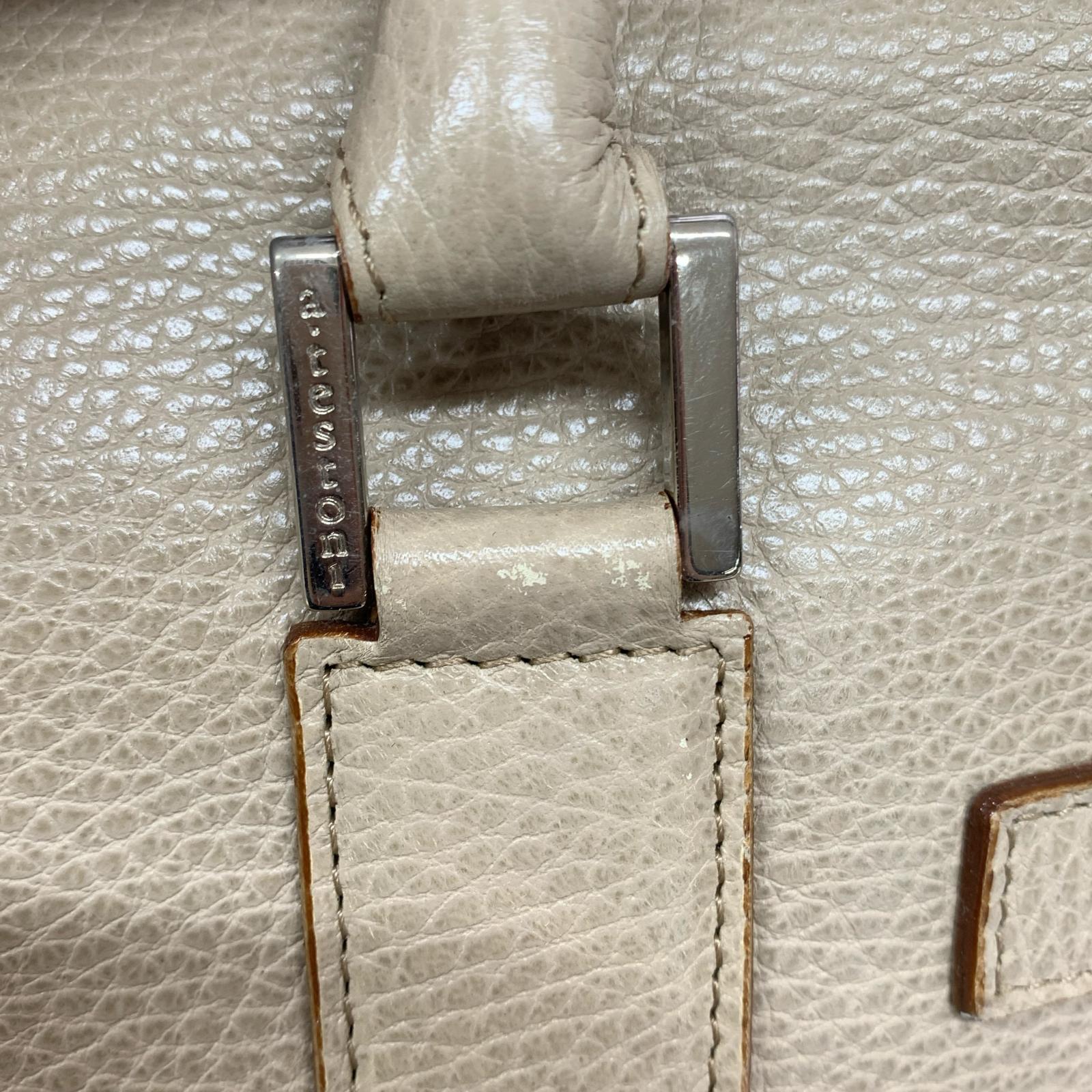 ショルダーバッグ a.testoni レザー ベージュ