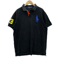 ポロシャツ cotton polo shirt XL BLK ブラック