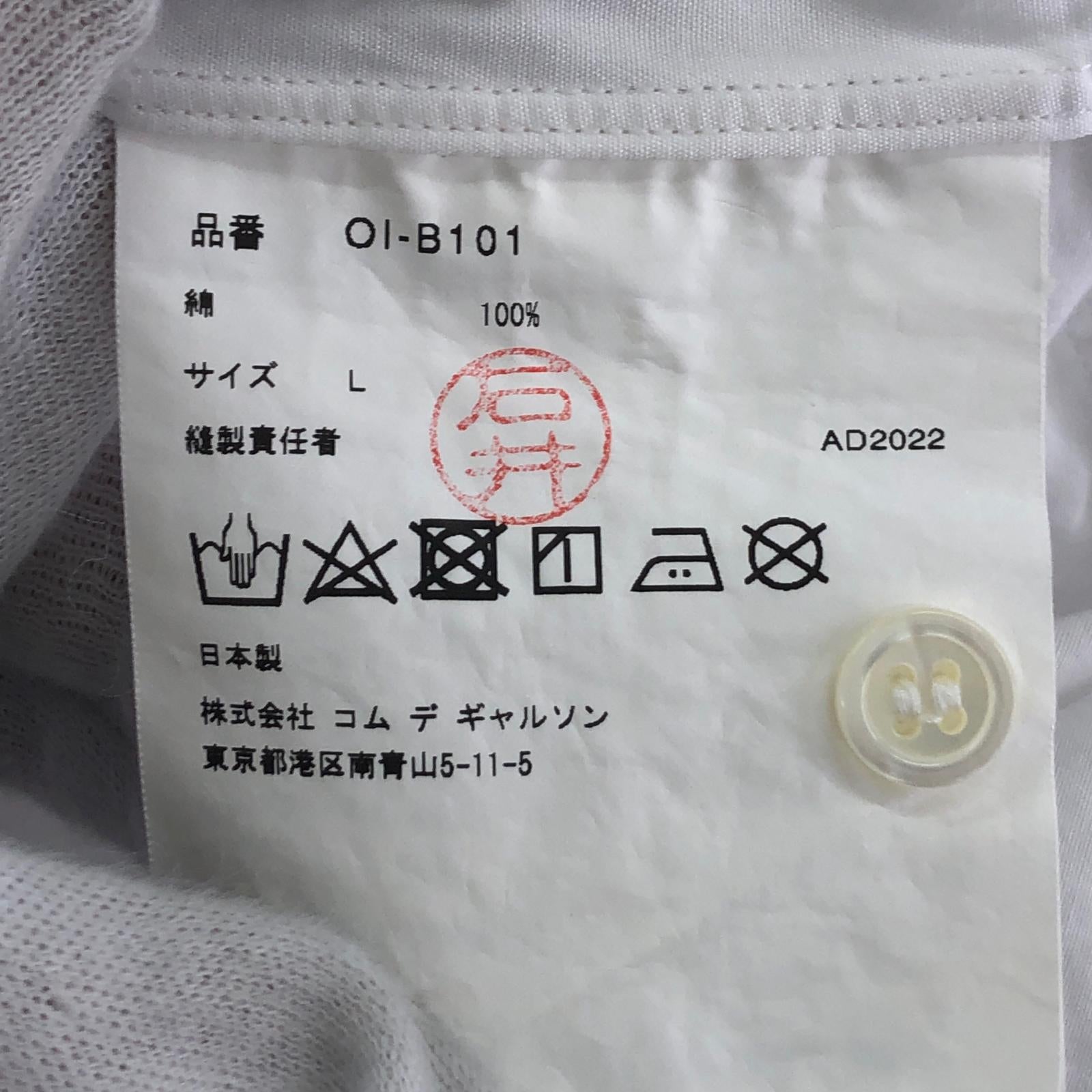 長袖シャツ L/ホワイト/OY-B101/AD2022 L ホワイト