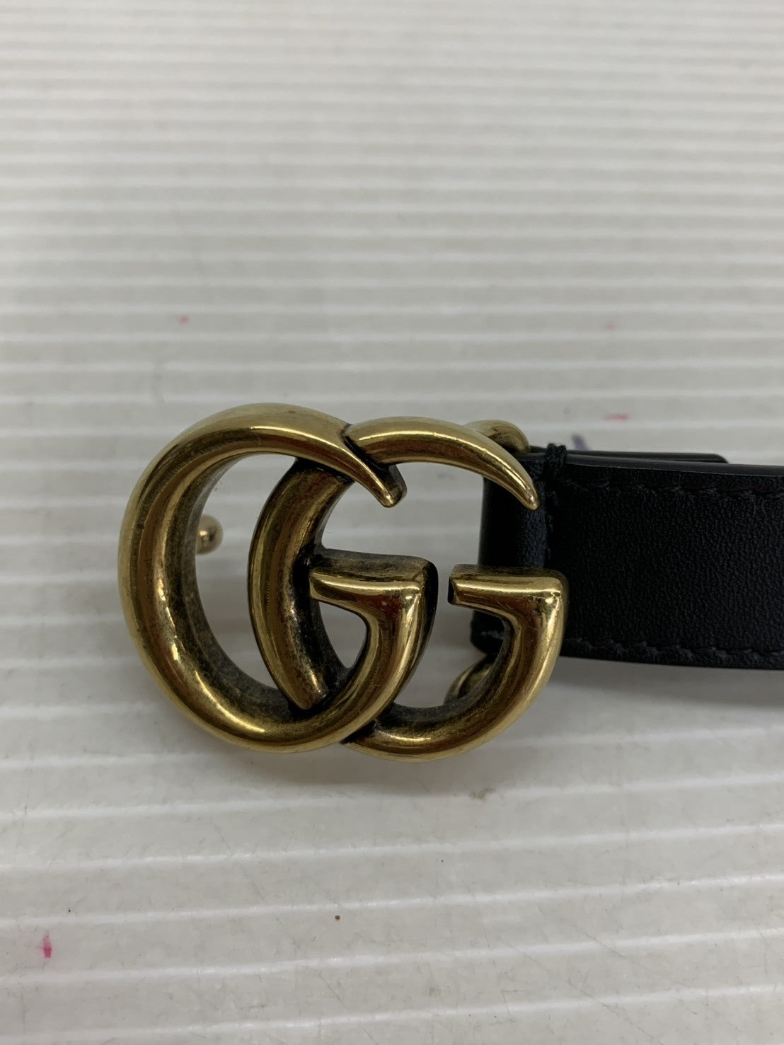 GUCCI ダブルG スリムベルト ブラック