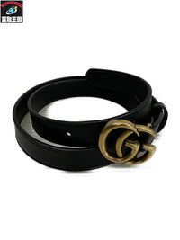 GUCCI ダブルG スリムベルト ブラック