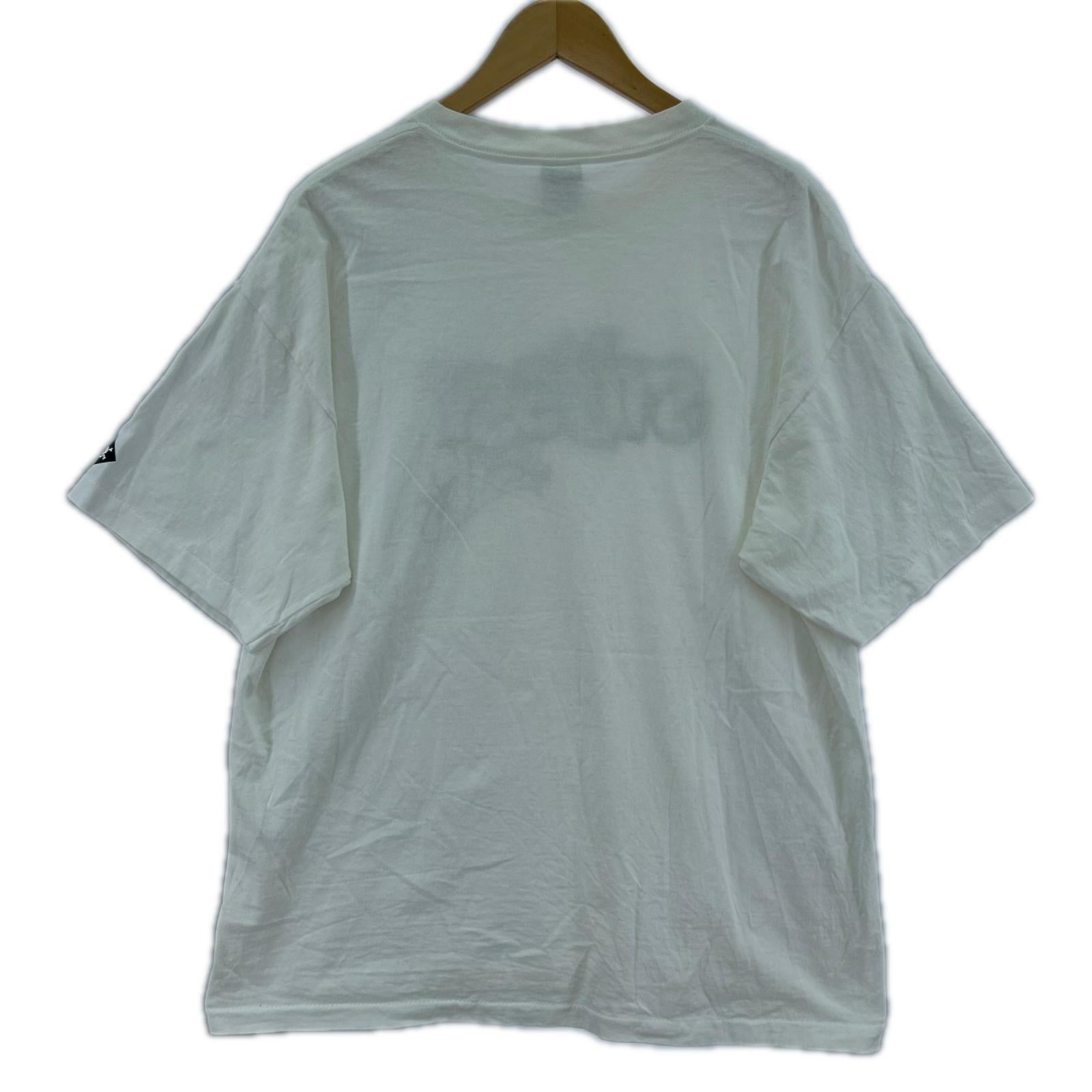 半袖Ｔシャツ STUSSY USA製 紺ﾀｸﾞ S/SﾌﾟﾘﾝﾄTee 白 (XL) ホワイト