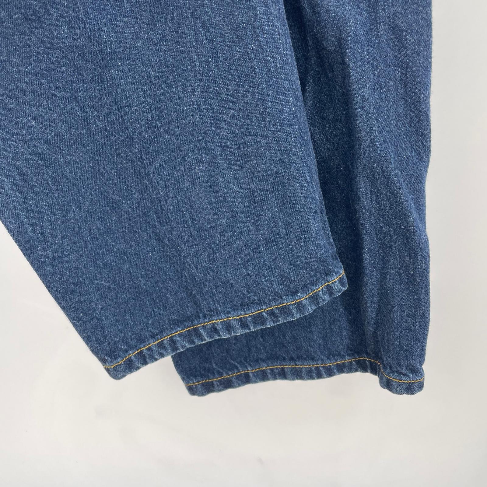 デニムパンツ オーブ刺繍 ワイドデニムパンツ ブルー