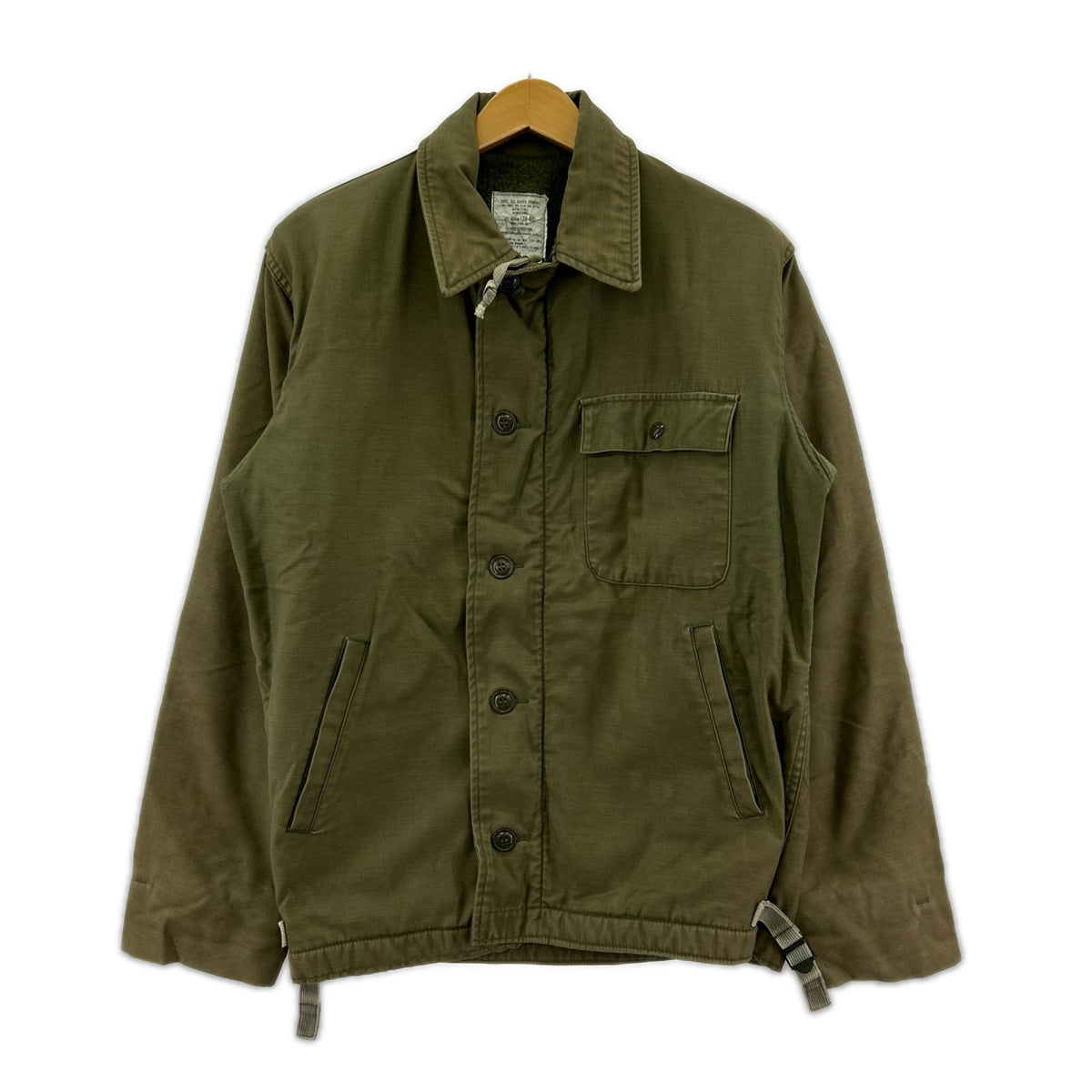 ミリタリージャケット 80s U.S.NAVY ﾃﾞｯｷｼﾞｬｹｯﾄ (M) M カーキ