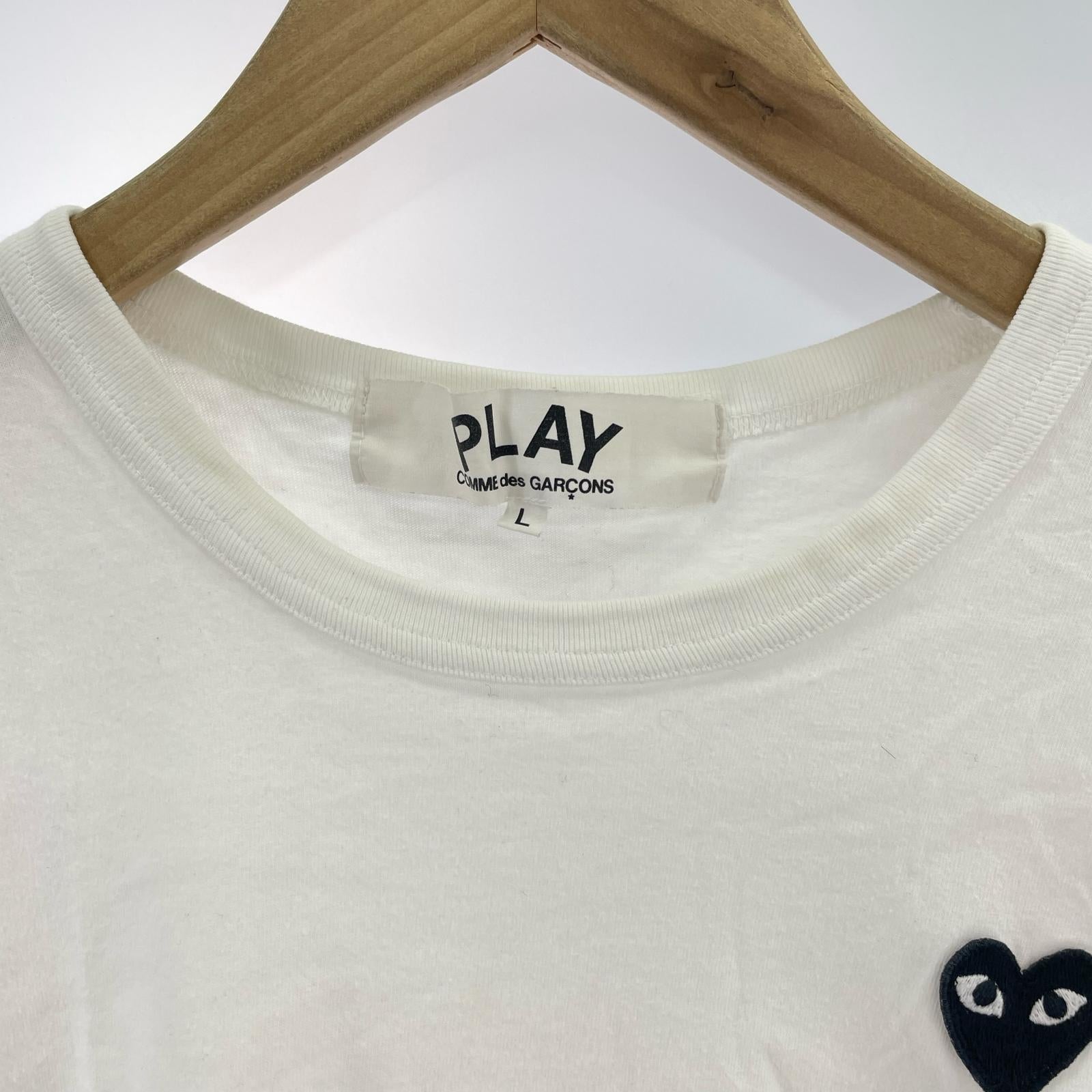 半袖Ｔシャツ PLAY COMME des GARCONS L/S TEE AZT120 白 (L) L ホワイト