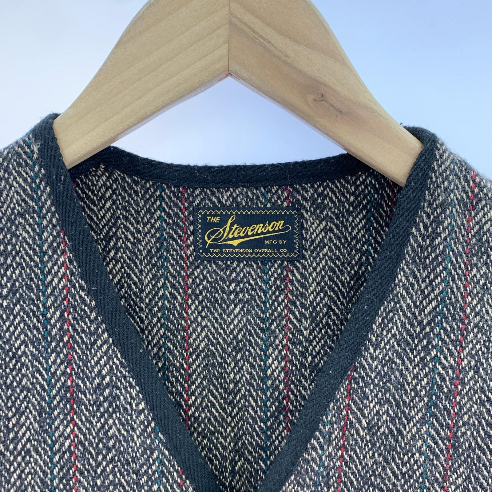 長袖シャツ STEVENSON OVERALL CO. SINGLE BREASTED VEST IV2-BH (S) S ブラウン