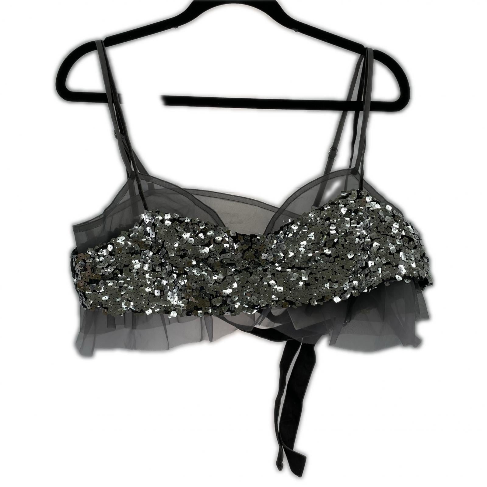 キャミソール Multi Way Sequin Bustier F GRY フリー