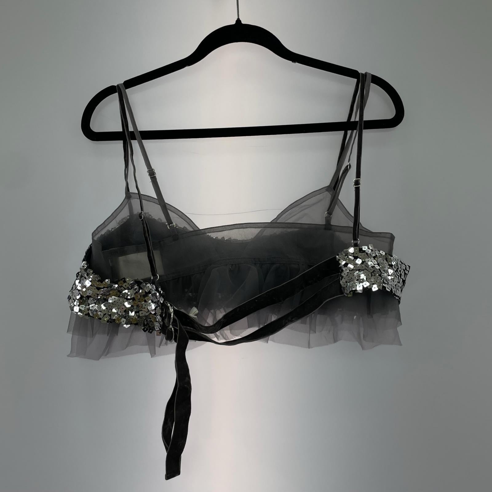 キャミソール Multi Way Sequin Bustier F GRY フリー