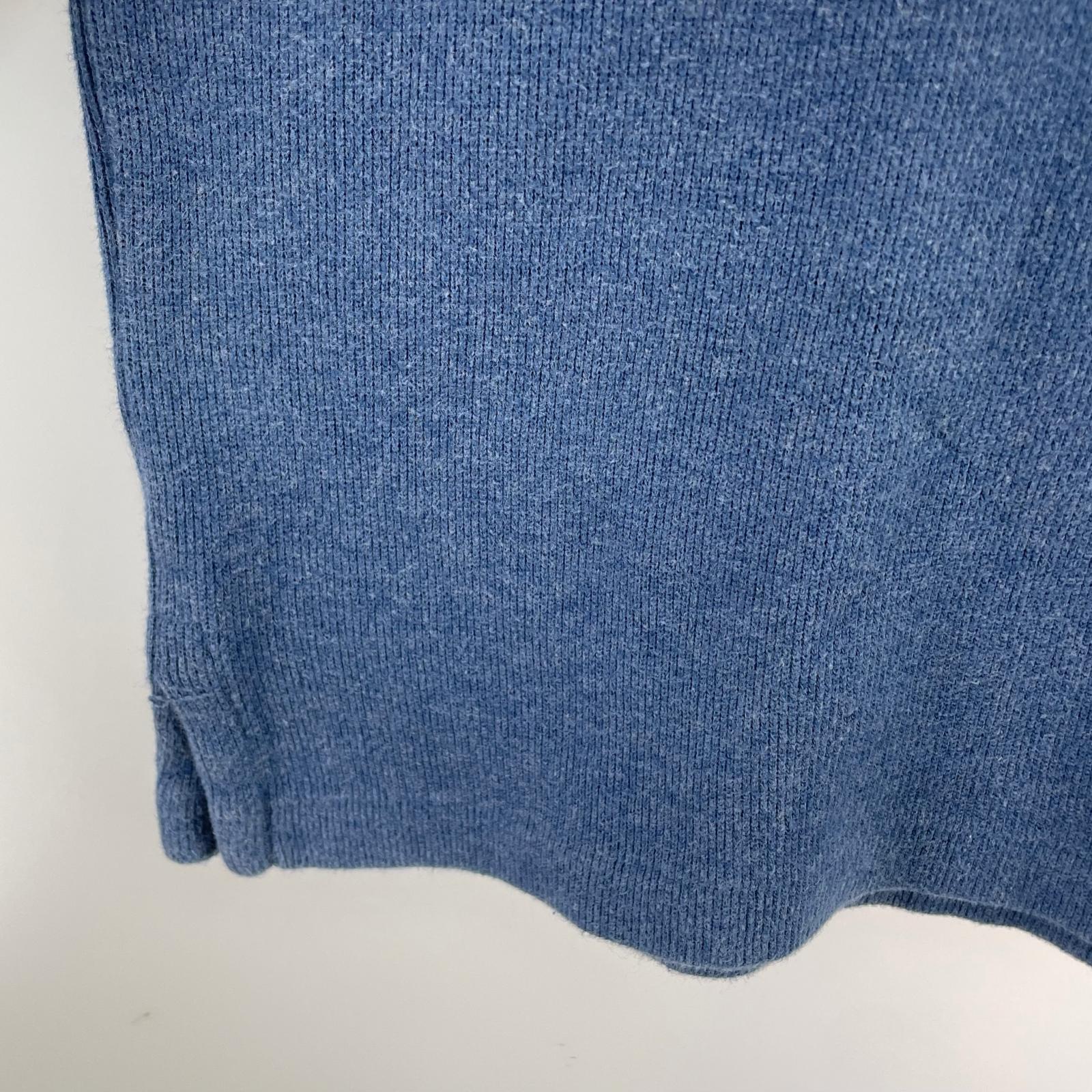 スウェット ハーフジップスウェット 青 XXL