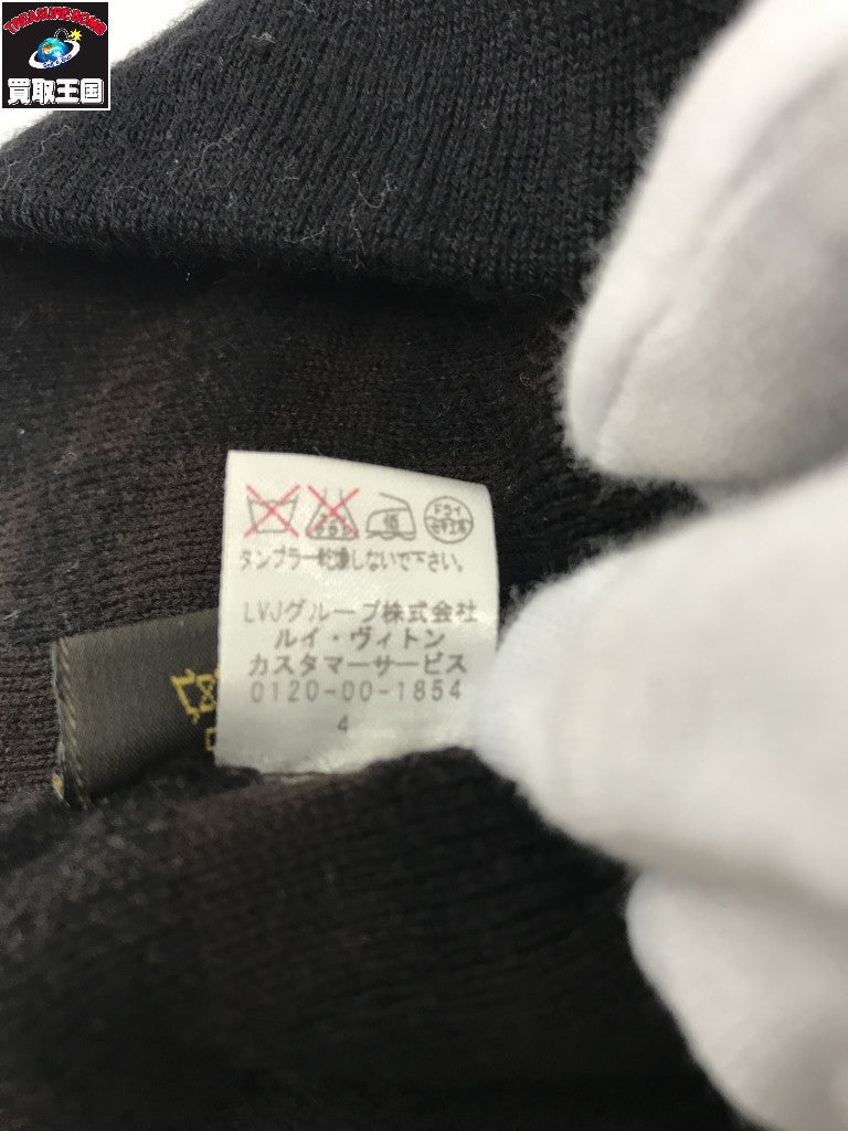 ボネ プティ ダミエ ニットキャップブラック ブラウン