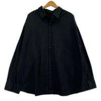 長袖シャツ ASYMMETRY BROAD CLOTH SHIRT 44 ブラック ブラック