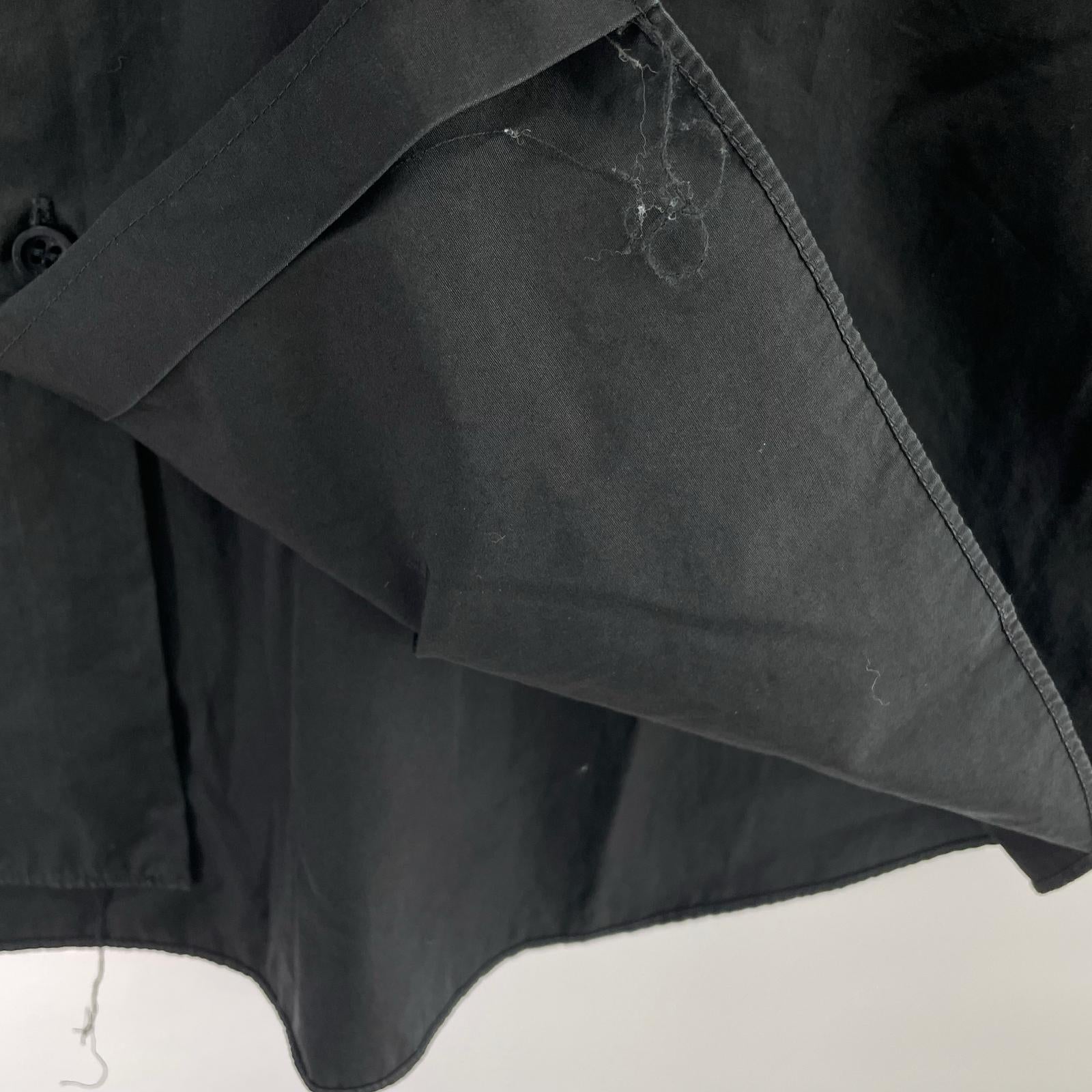 長袖シャツ ASYMMETRY BROAD CLOTH SHIRT 44 ブラック ブラック