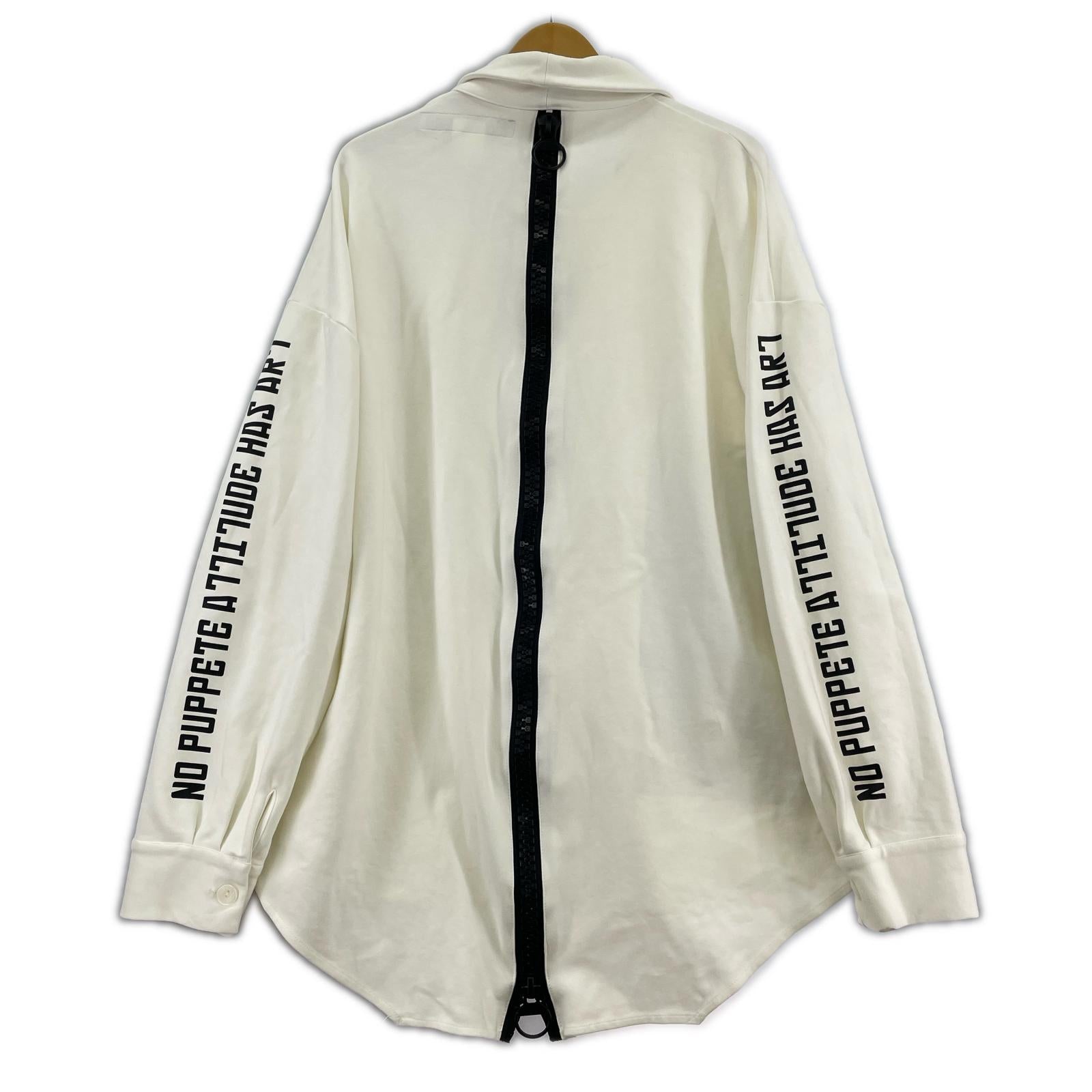 長袖シャツ AFYF rovtski バックジップデザイン (F) ホワイト