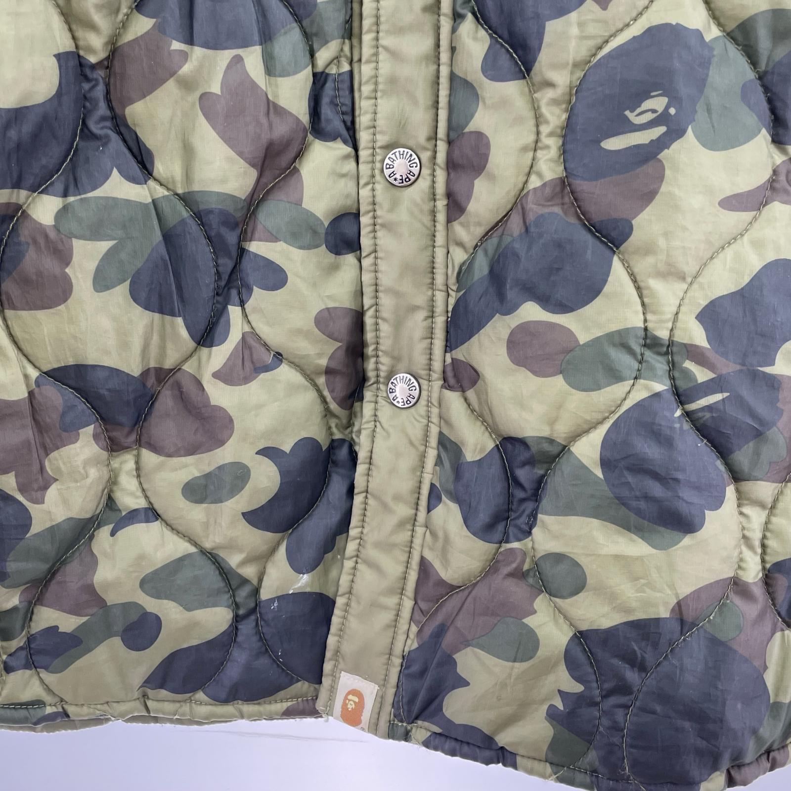ジャケット APE CAMO DOWN SHIRT JACKET XXL カーキ