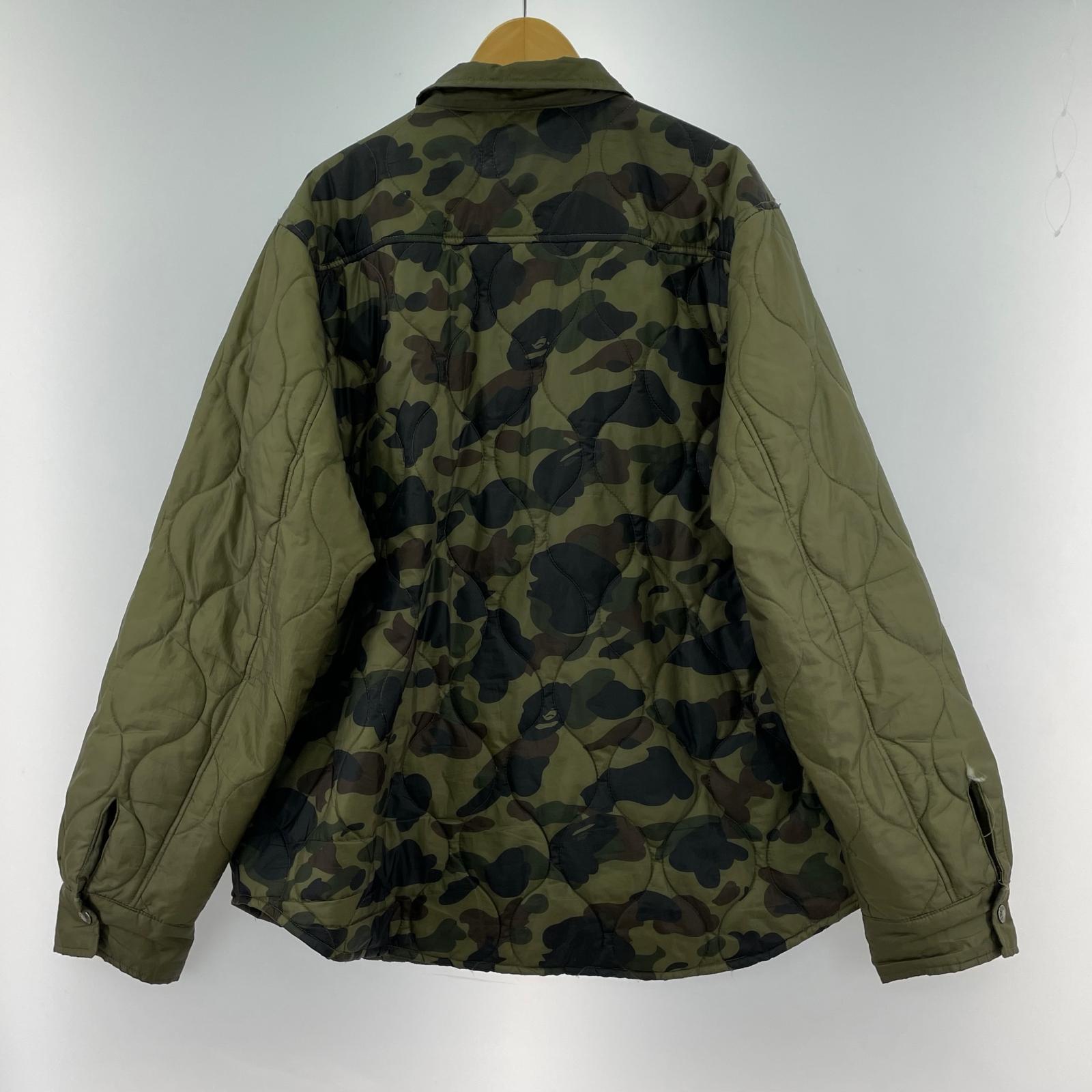 ジャケット APE CAMO DOWN SHIRT JACKET XXL カーキ