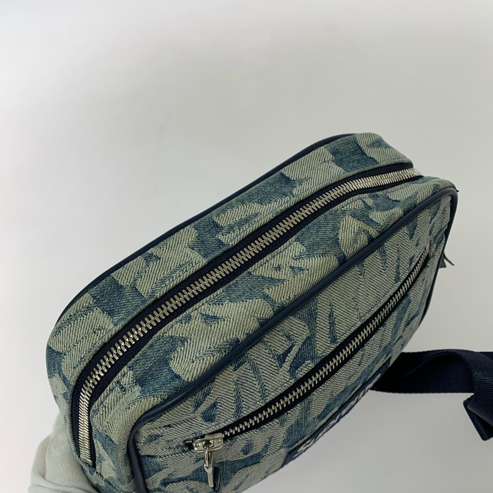 ボディバッグ Fat Tip Jacquard Denim Waist Bag