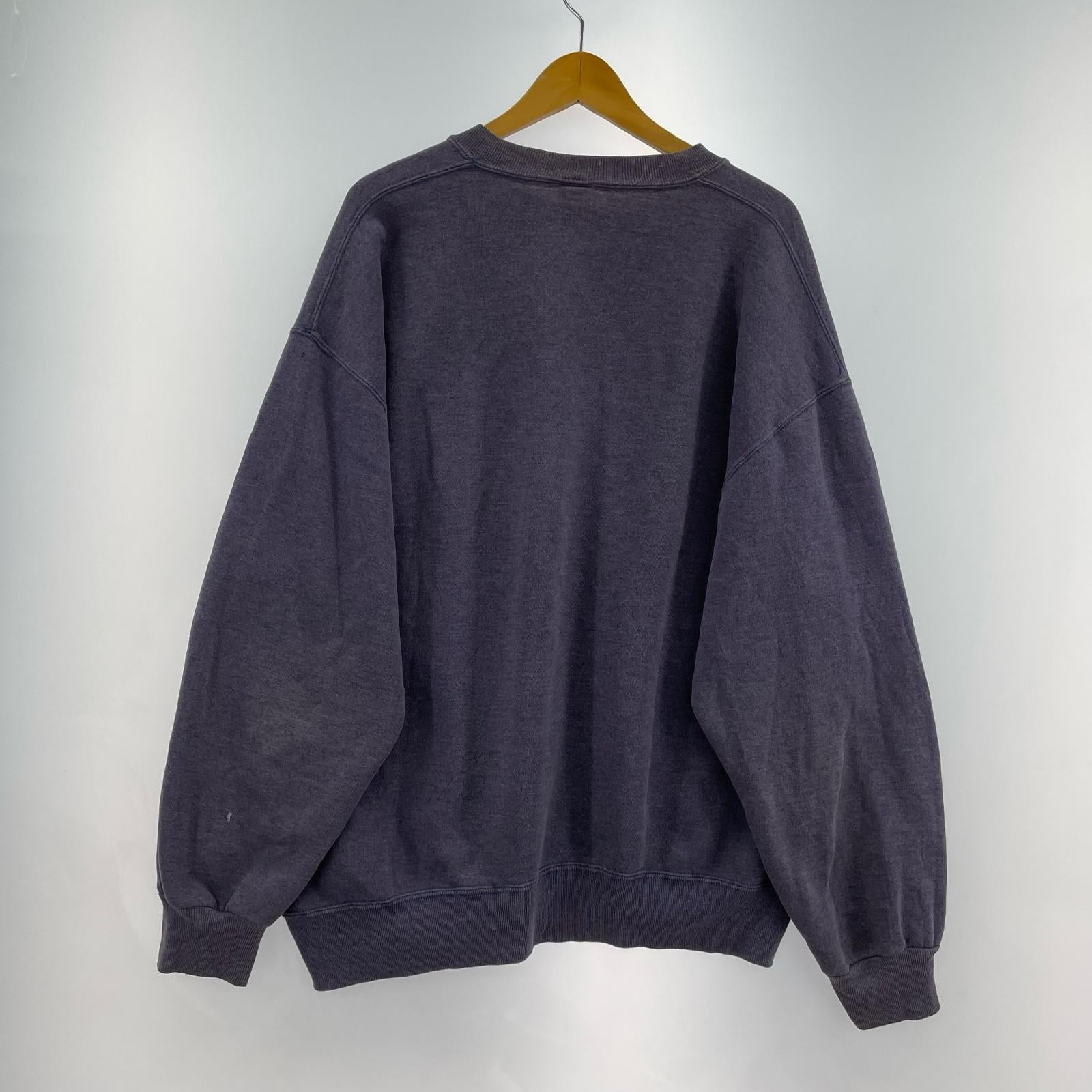 スウェット RUSSELL ATHLETIC 90s USA製 前V 茄子紺 パープル