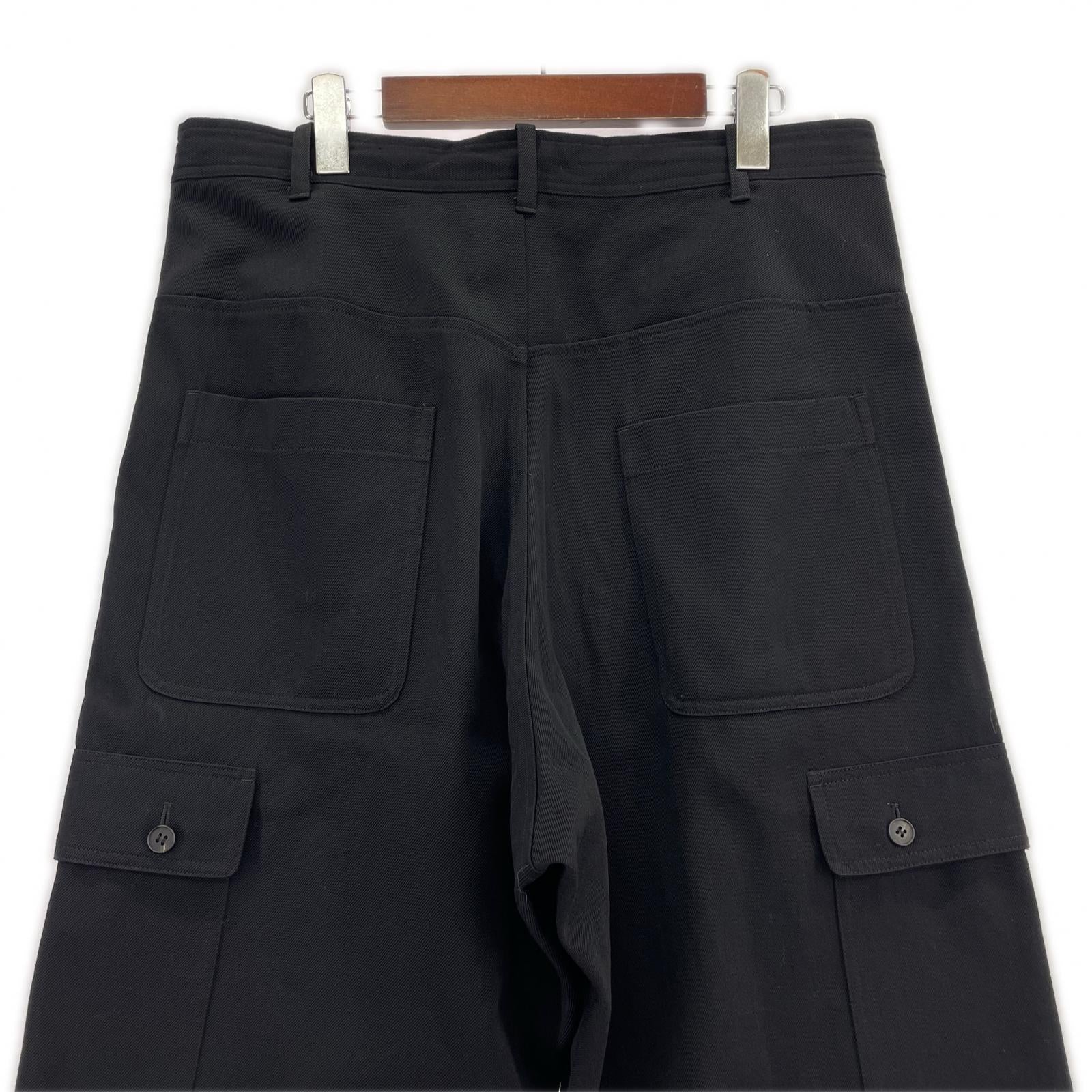パンツ O project wool wide cargo pants M ブラック