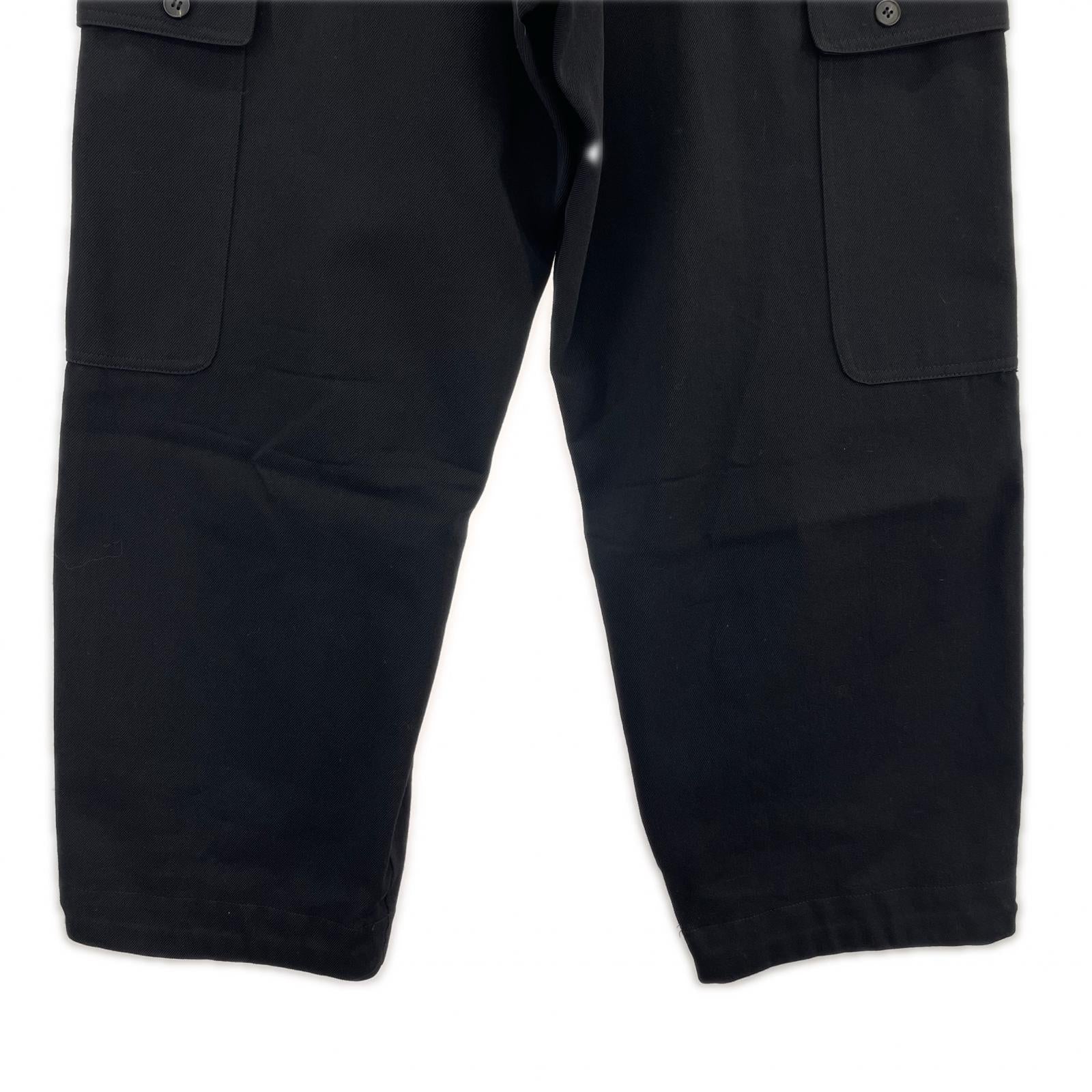 パンツ O project wool wide cargo pants M ブラック