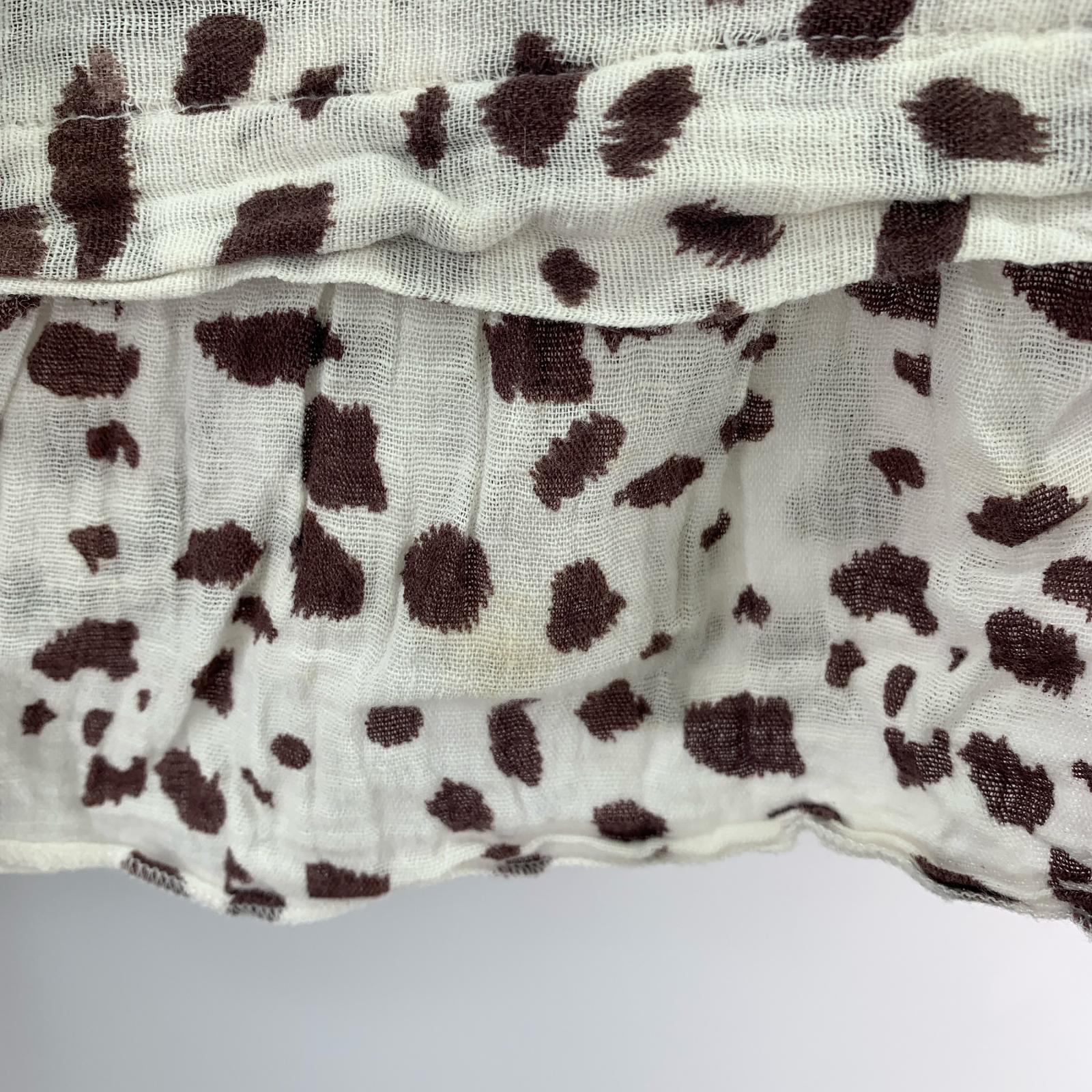 チュニック CLOTH&CROSS レオパード ブラウス 白 ホワイト