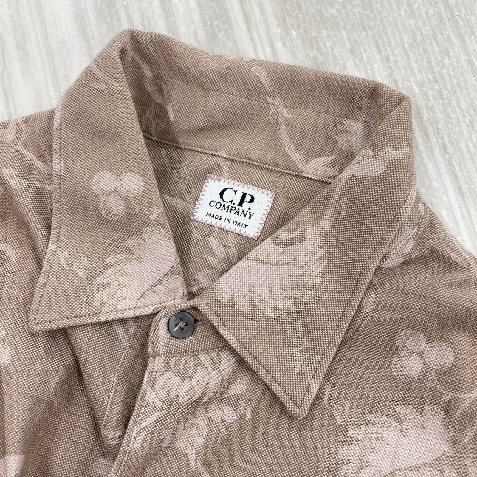 ポロシャツ S/S リーフ柄 BEG M M