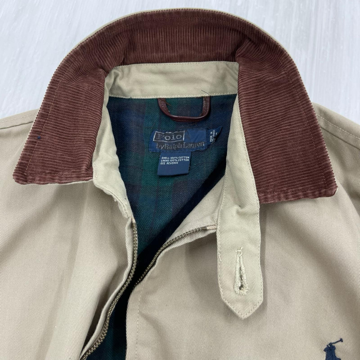 ジャケット 90s 襟コーデュロイスイングトップ (L) ベージュ L ベージュ